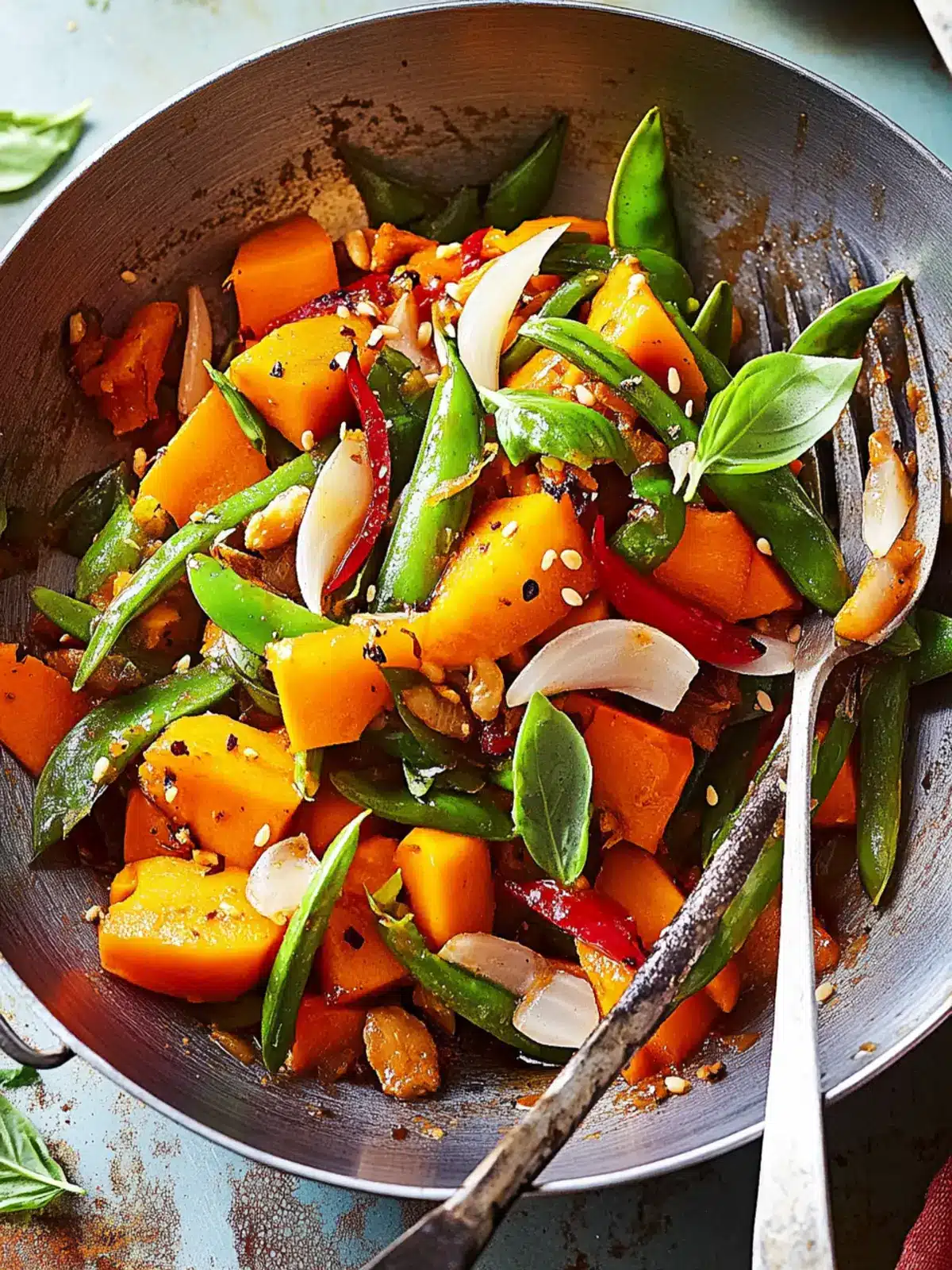 Savor the Spice: Chilli Basil Stir-Fried Pumpkin Delight 4 Chilli basil stir-fried pumpkin