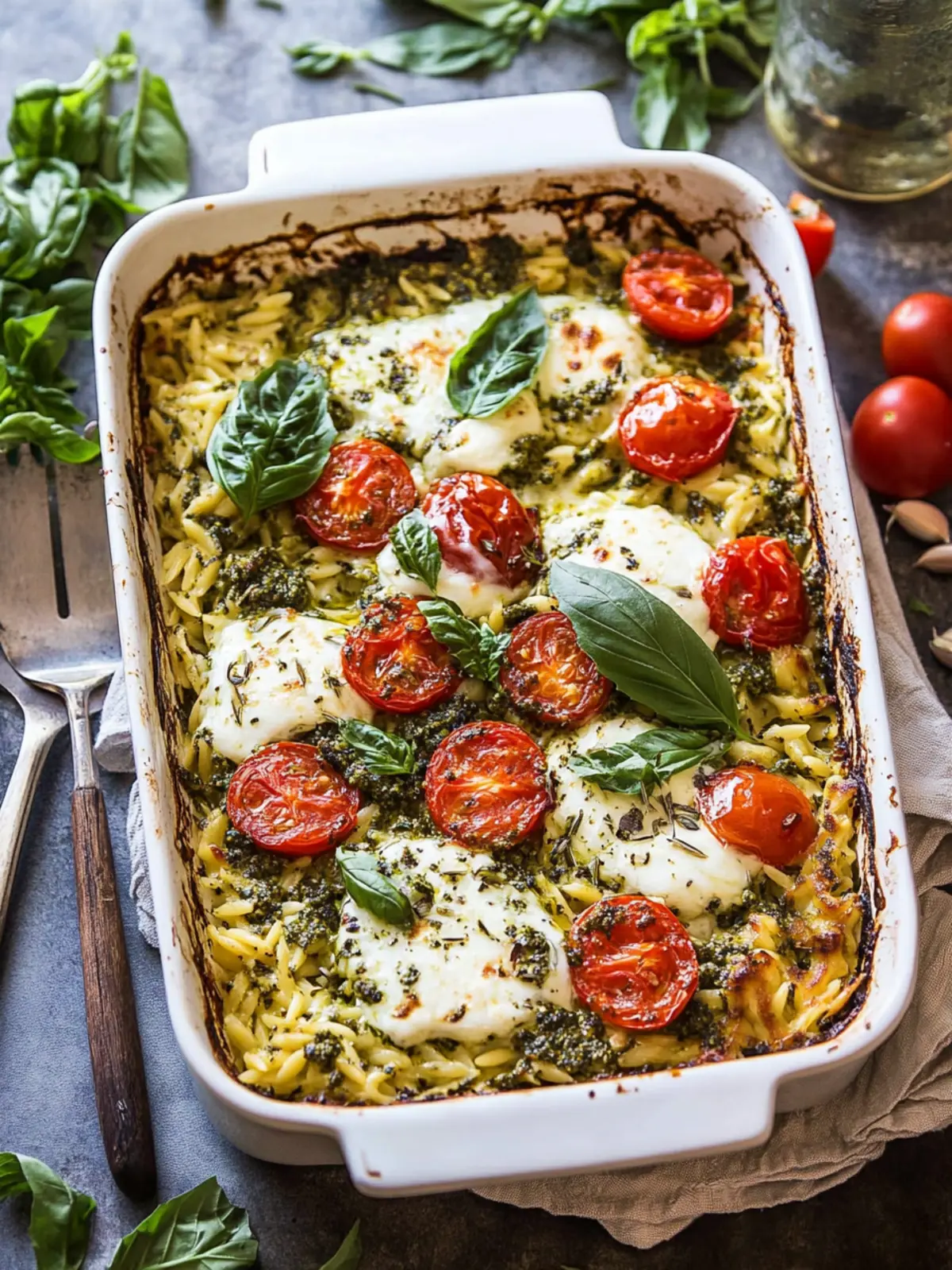 Easiest One Pan Caprese Pesto Orzo Bake You ll Crave Again! 2 Easiest One Pan Caprese Pesto Orzo Bake