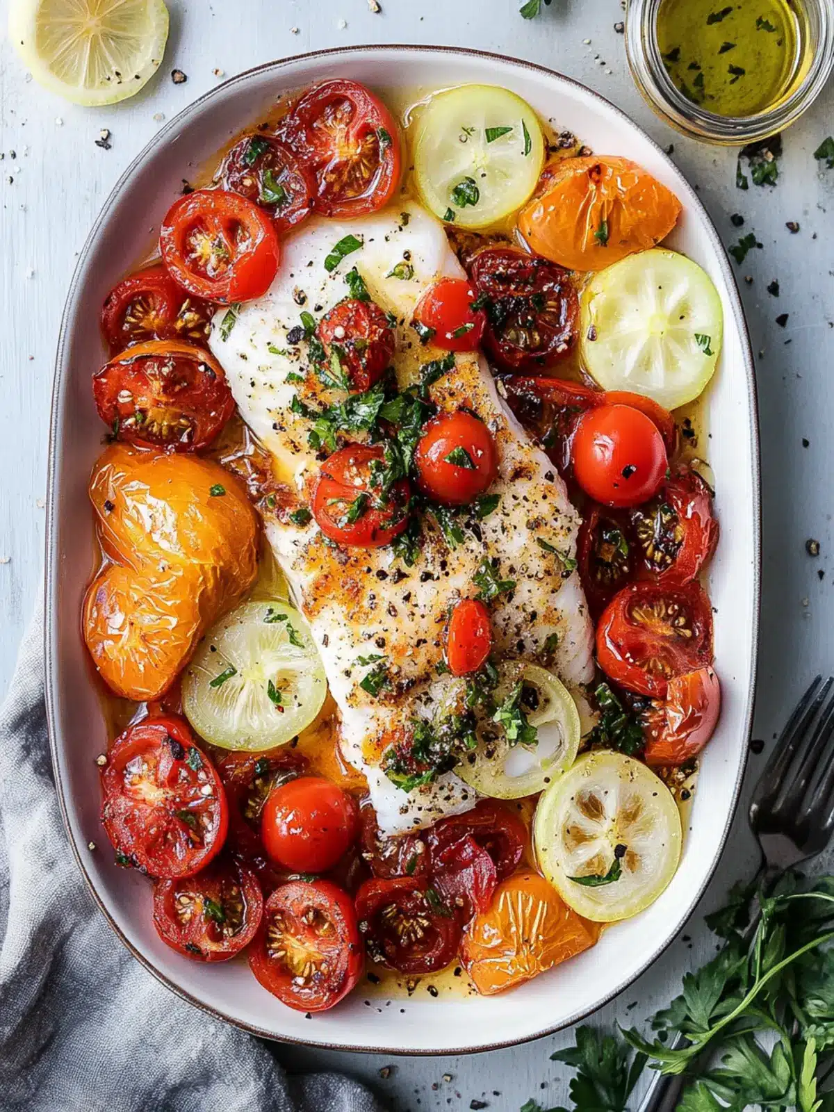 Savory Greekstyle Baked Fish With Tomatoes and Onions Delight 3 Greekstyle Baked Fish With Tomatoes and Onions