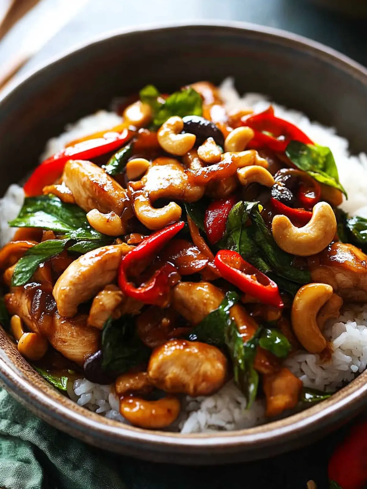 Delicious Thai Cashew Chicken Stir Fry in 30 Minutes 2 Thai Cashew Chicken Stir Fry