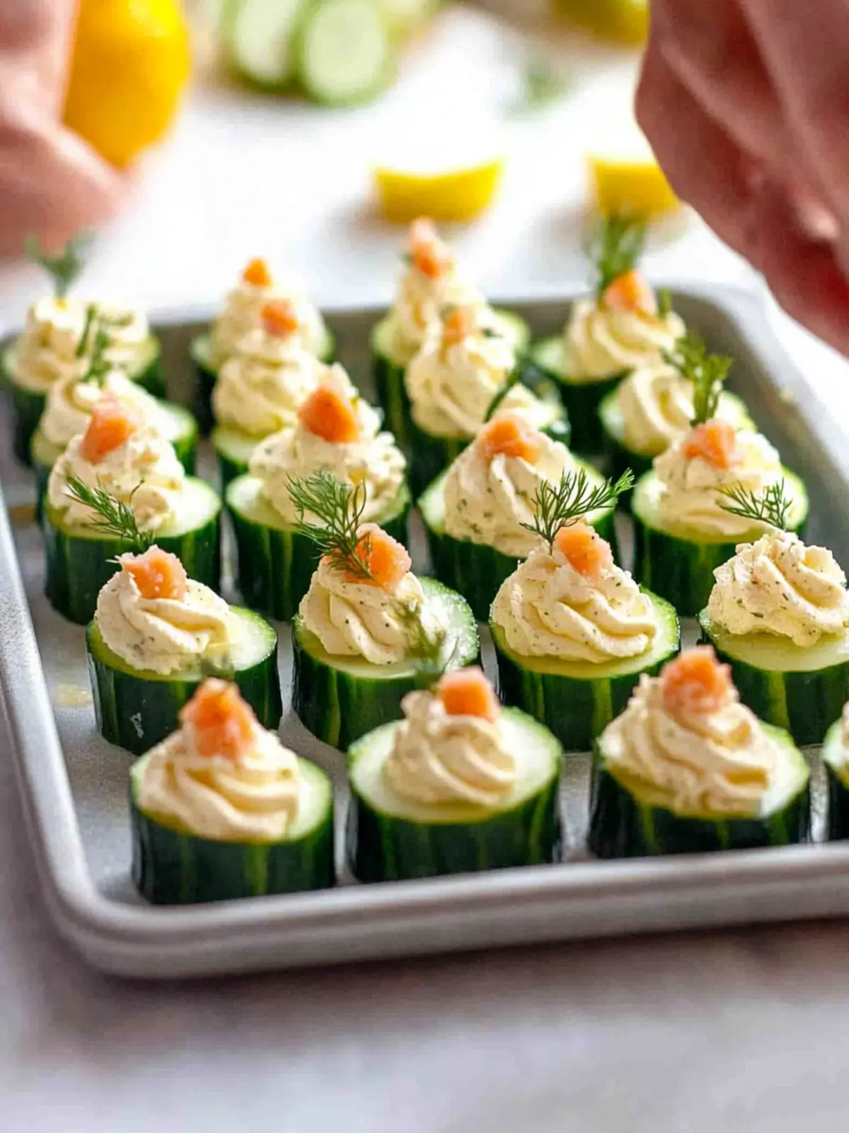 Cucumber Canap s with Smoked Salmon Mousse Bliss 4 Cucumber Canap s with Smoked Salmon Mousse