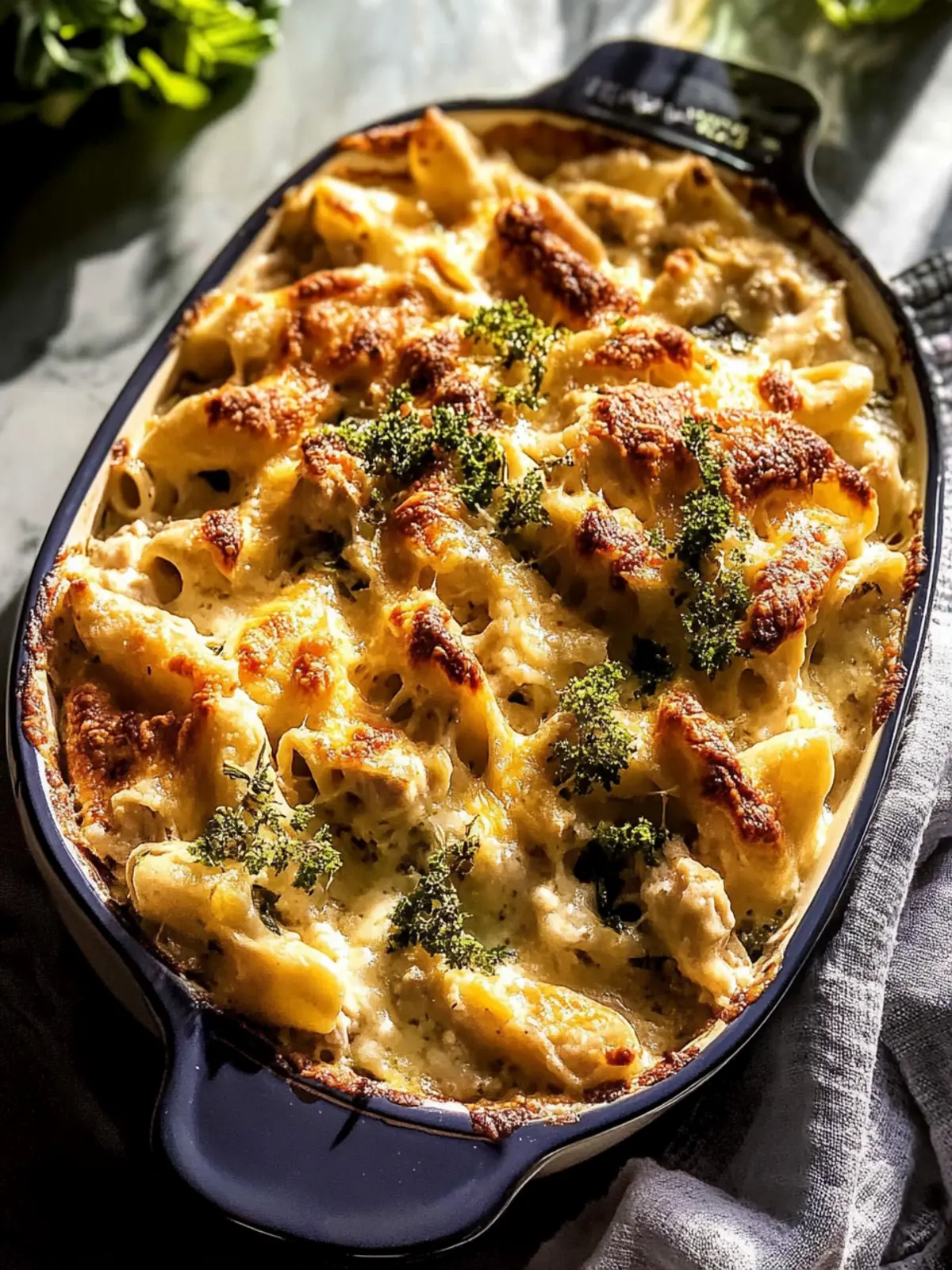 Dump + Bake Chicken Alfredo Noodle Casserole Made Easy 2 Dump + Bake Chicken Alfredo Noodle Casserole