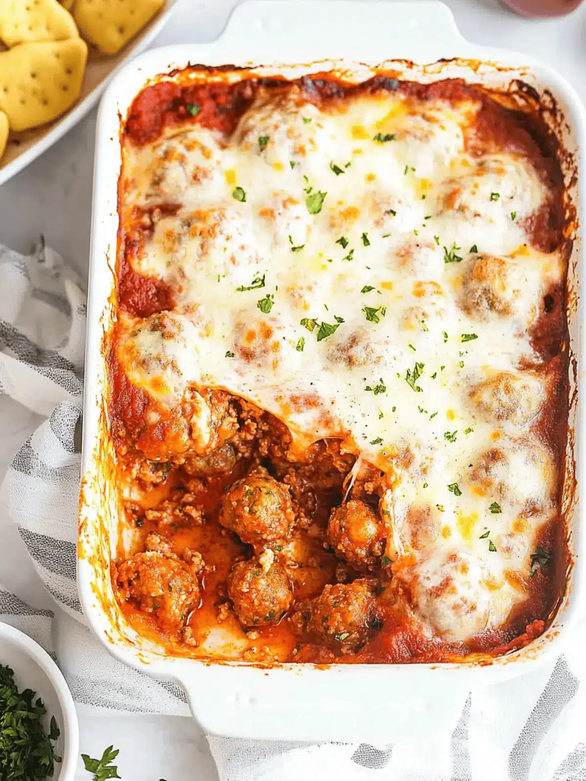 Savory Meatball Parmesan Casserole for a Cozy Family Meal 2 Meatball Parmesan Casserole