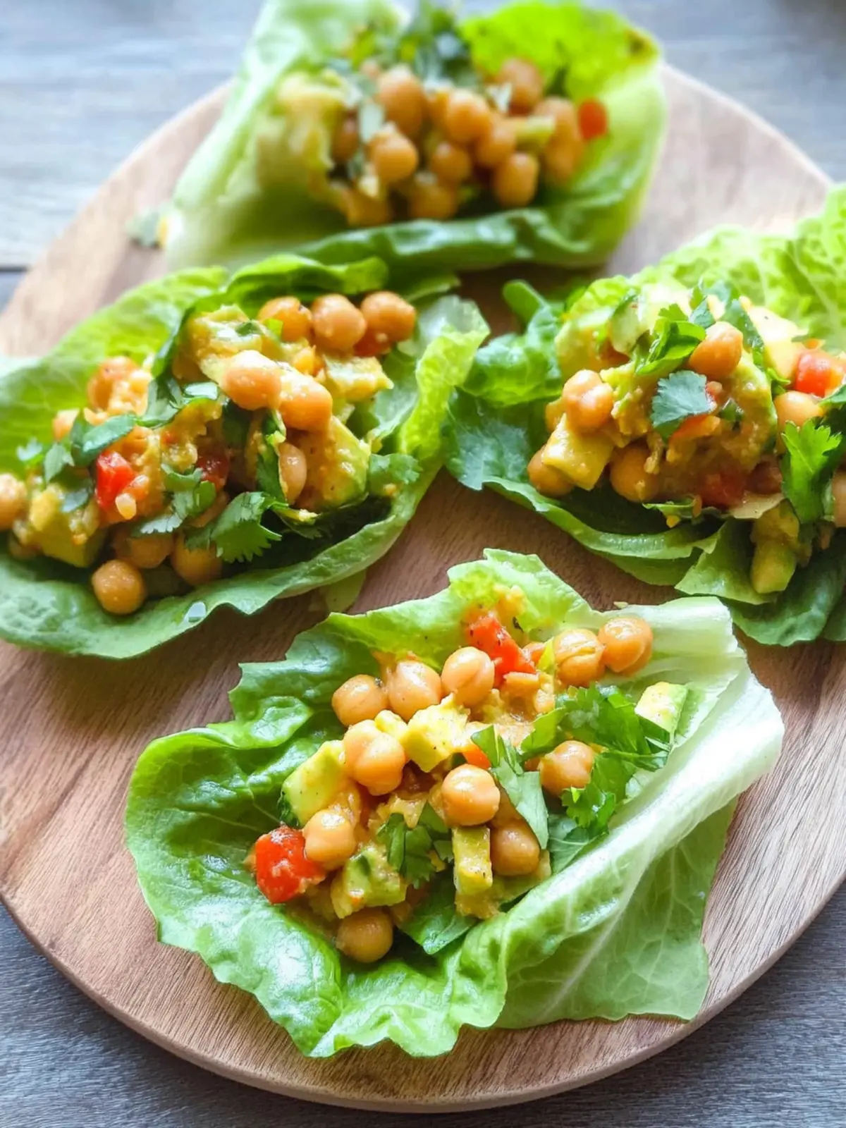 Delicious Curried Chickpea Lettuce Wraps for Fresh Flavor 4 Curried Chickpea Lettuce Wraps