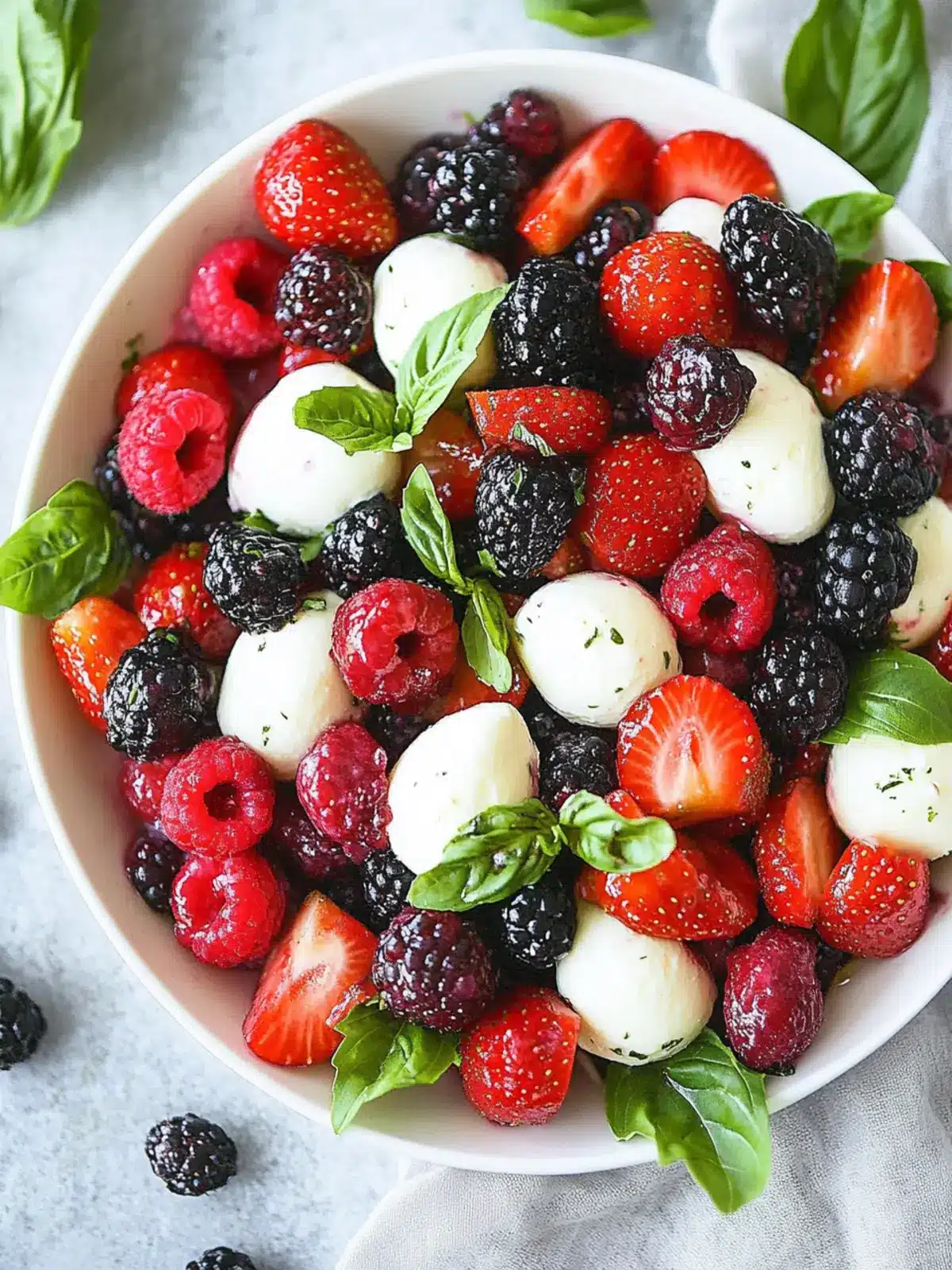 Delicious Berry Caprese Salad to Brighten Your Day 2 Berry Caprese Salad