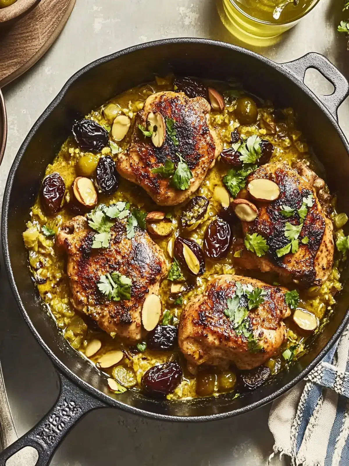 Moroccan-Inspired Chicken With Prunes And Almonds Bliss 4 Moroccan-Inspired Chicken With Prunes And Almonds