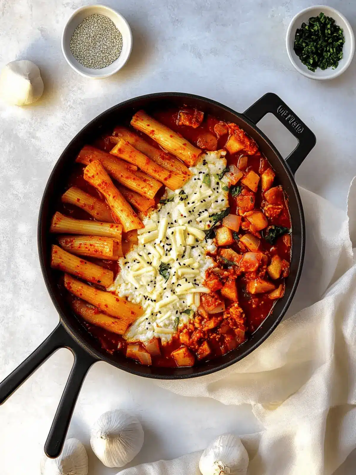 Cheese Dakgalbi: Spicy Korean Chicken Stir-Fry Magic 3 Cheese Dakgalbi