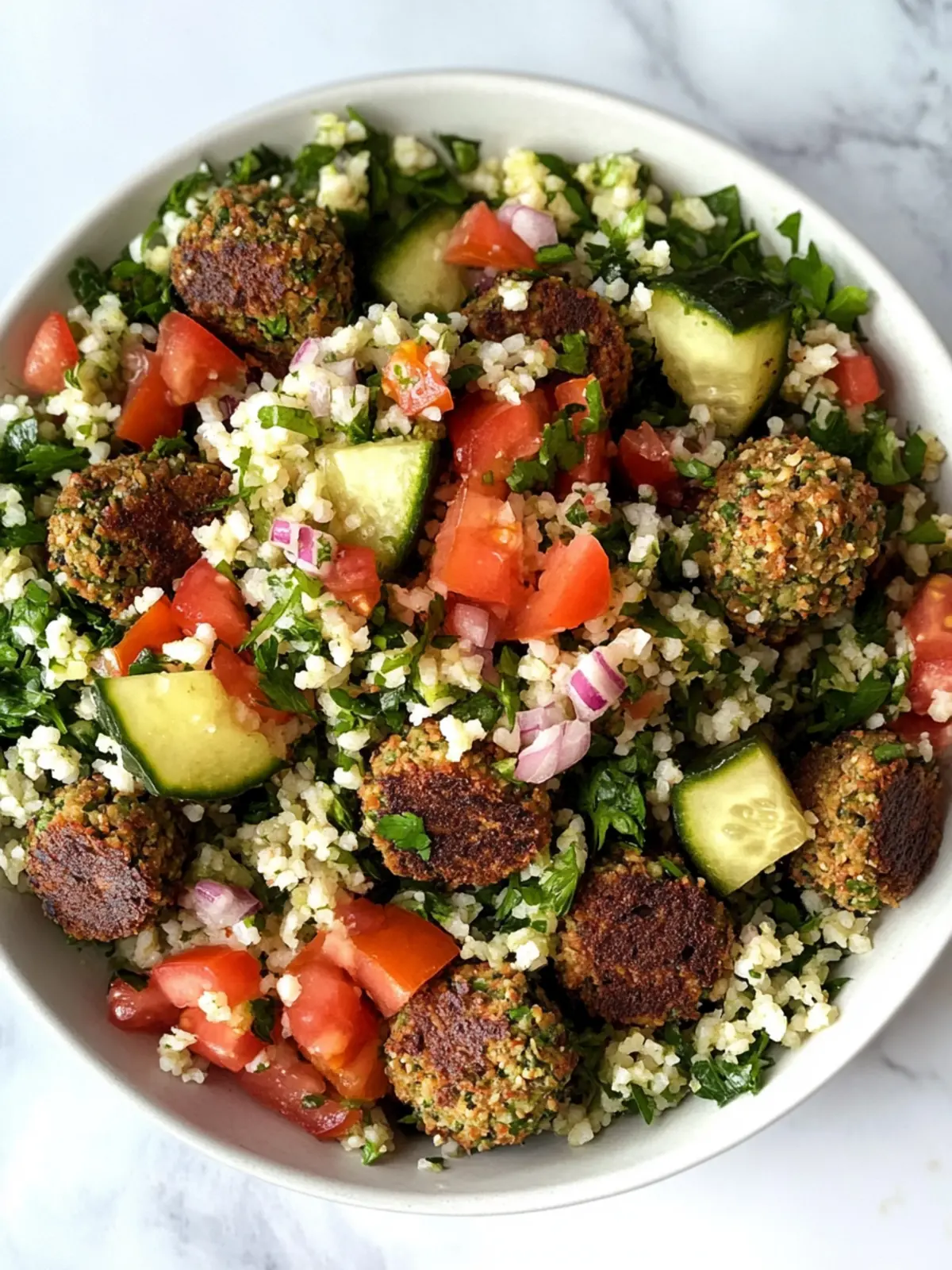 Falafel & Tabbouleh Salad: Freshness That Excites Your Tastebuds 3 Falafel & Tabbouleh Salad