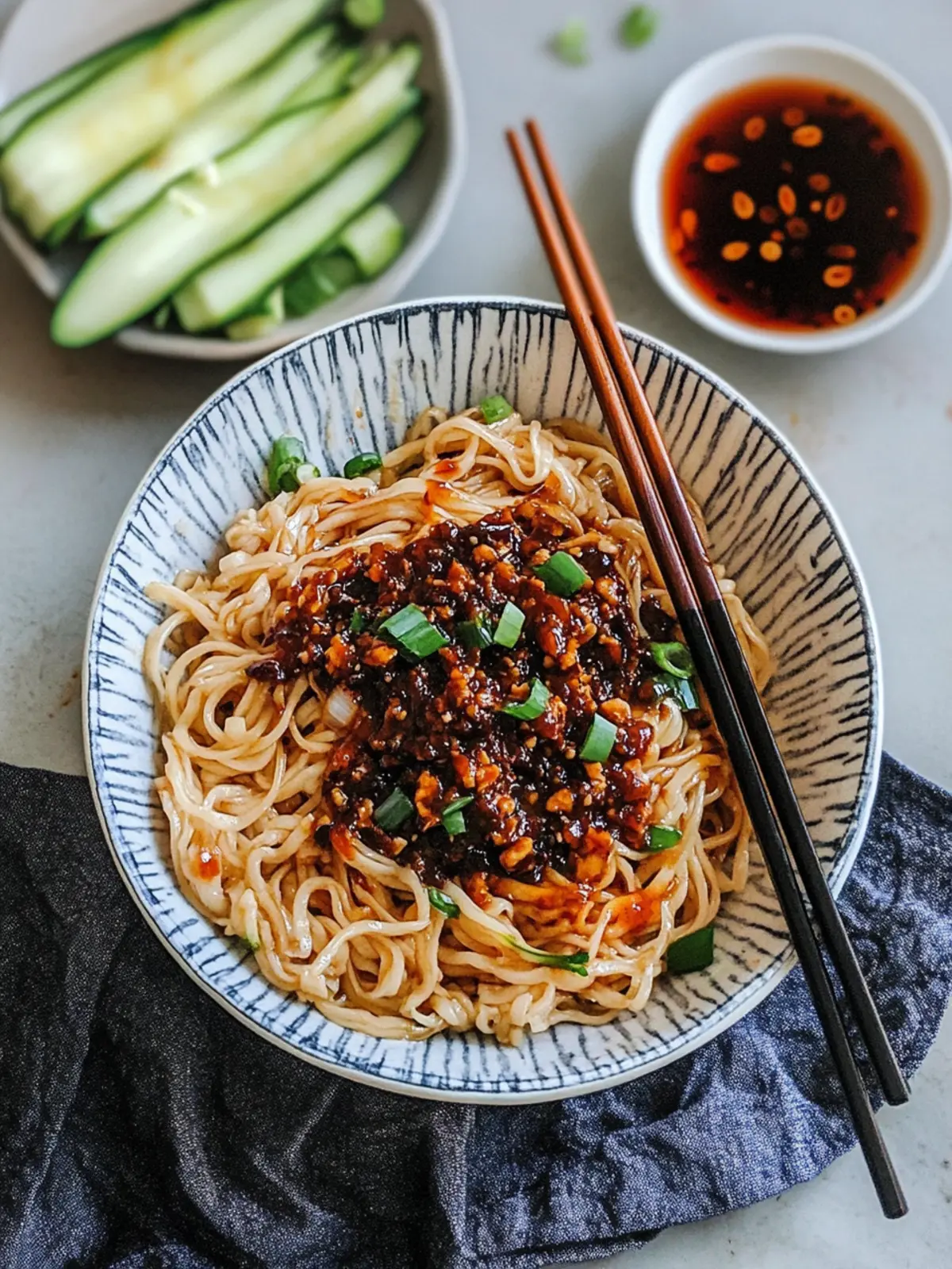 Savor Authentic Zha Jiang Mian: Irresistible Pork Belly Noodles 2 Zha Jiang Mian (Beijing Fried Sauce Noodles)