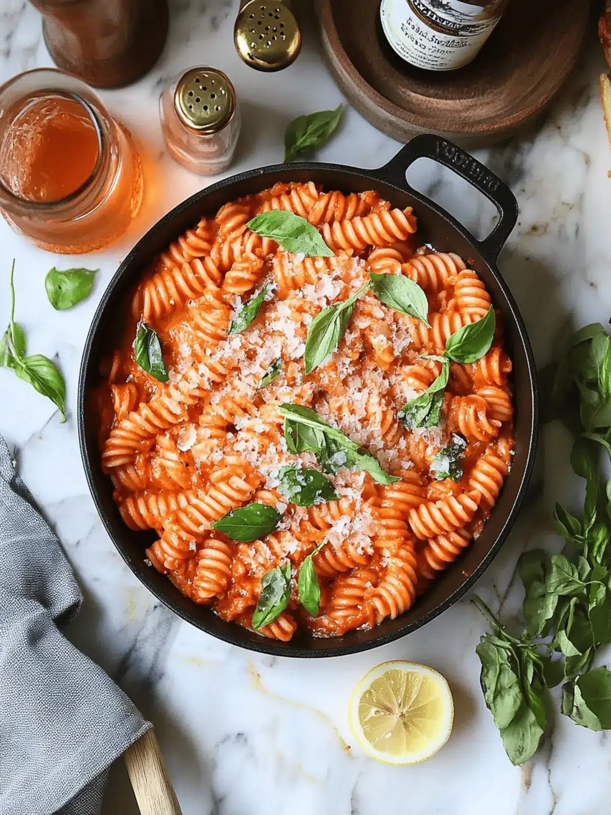 Radiatore Pasta with Creamy Vodka Sauce Bliss 4 Vodka Sauce