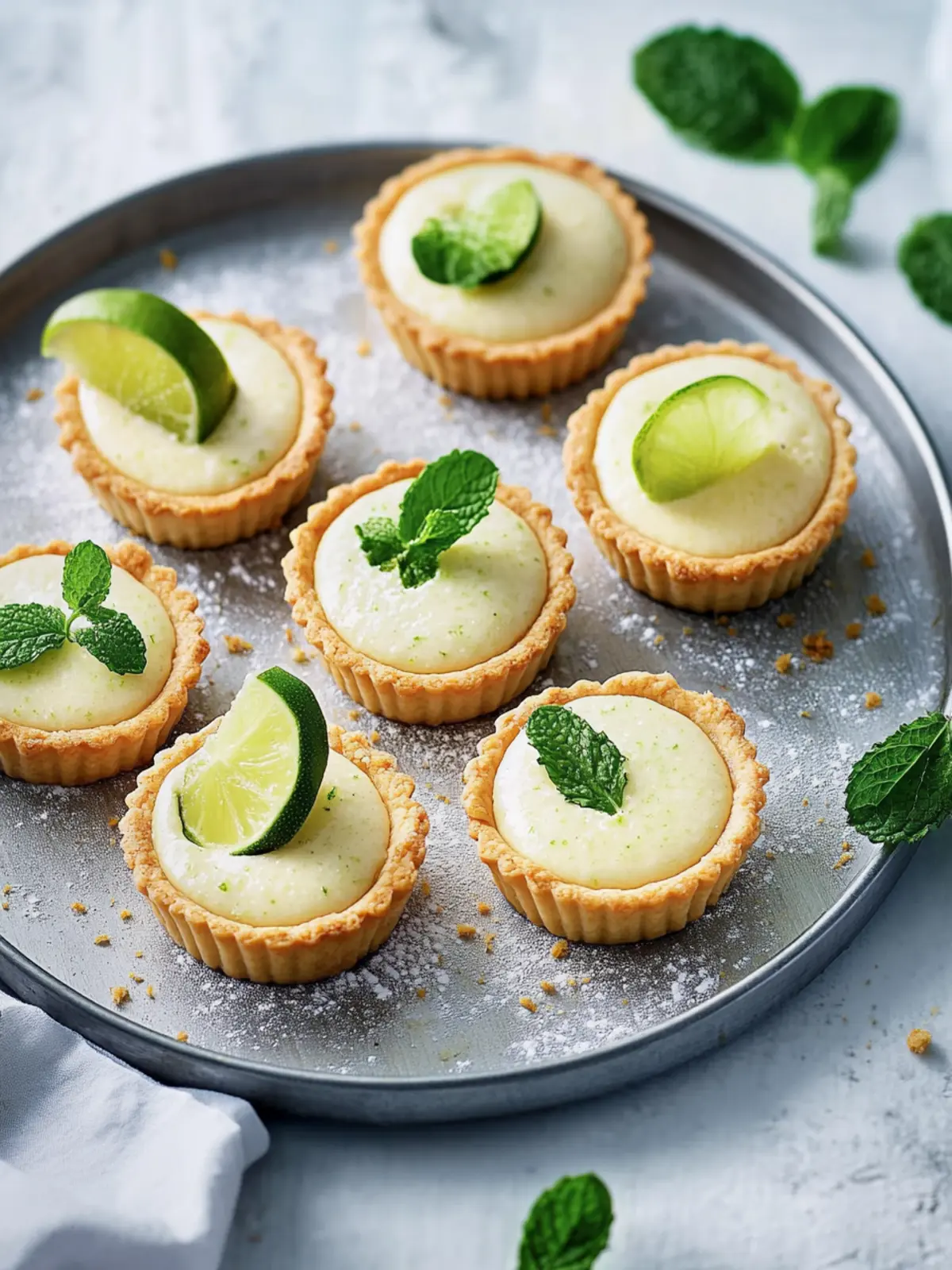 Zesty Lime Mint Rum Tarts for a Refreshing Dessert Treat 2 Lime, mint and rum tarts