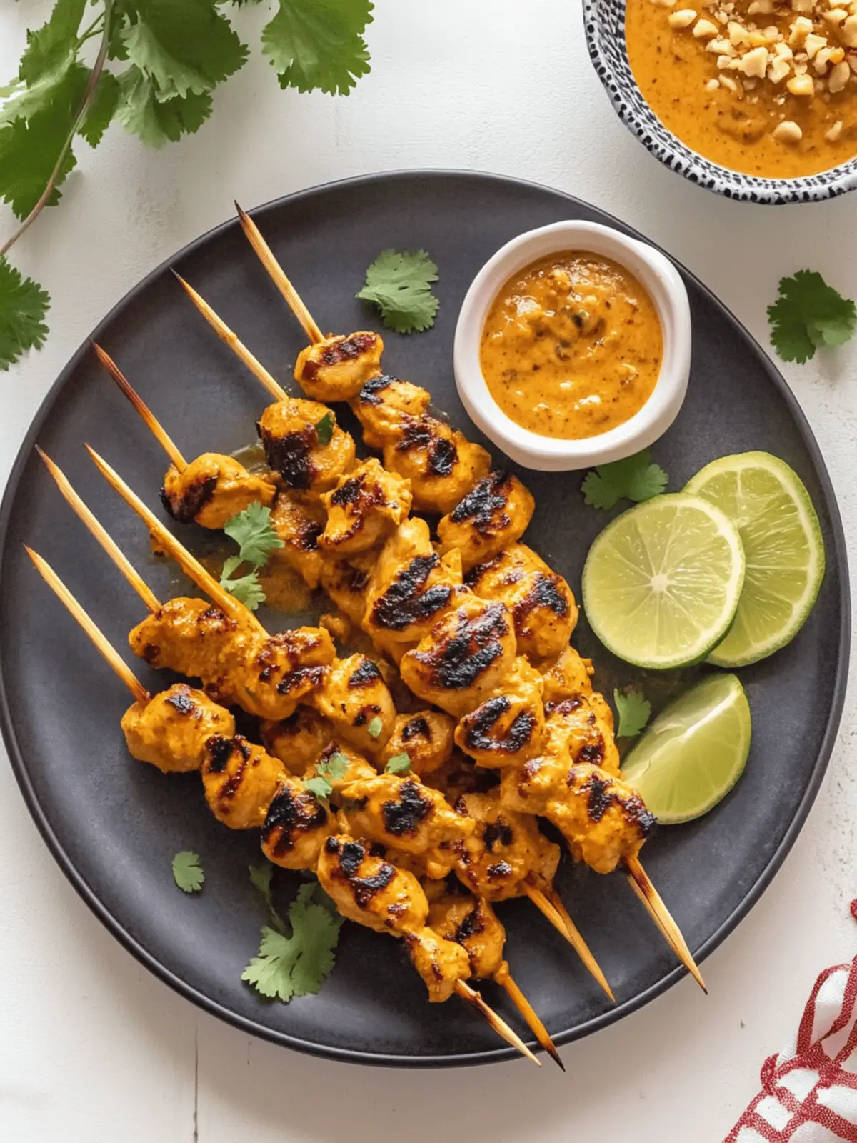 Thai Chicken Satay Skewers with Creamy Peanut Sauce Delight 3 Thai Chicken Satay
