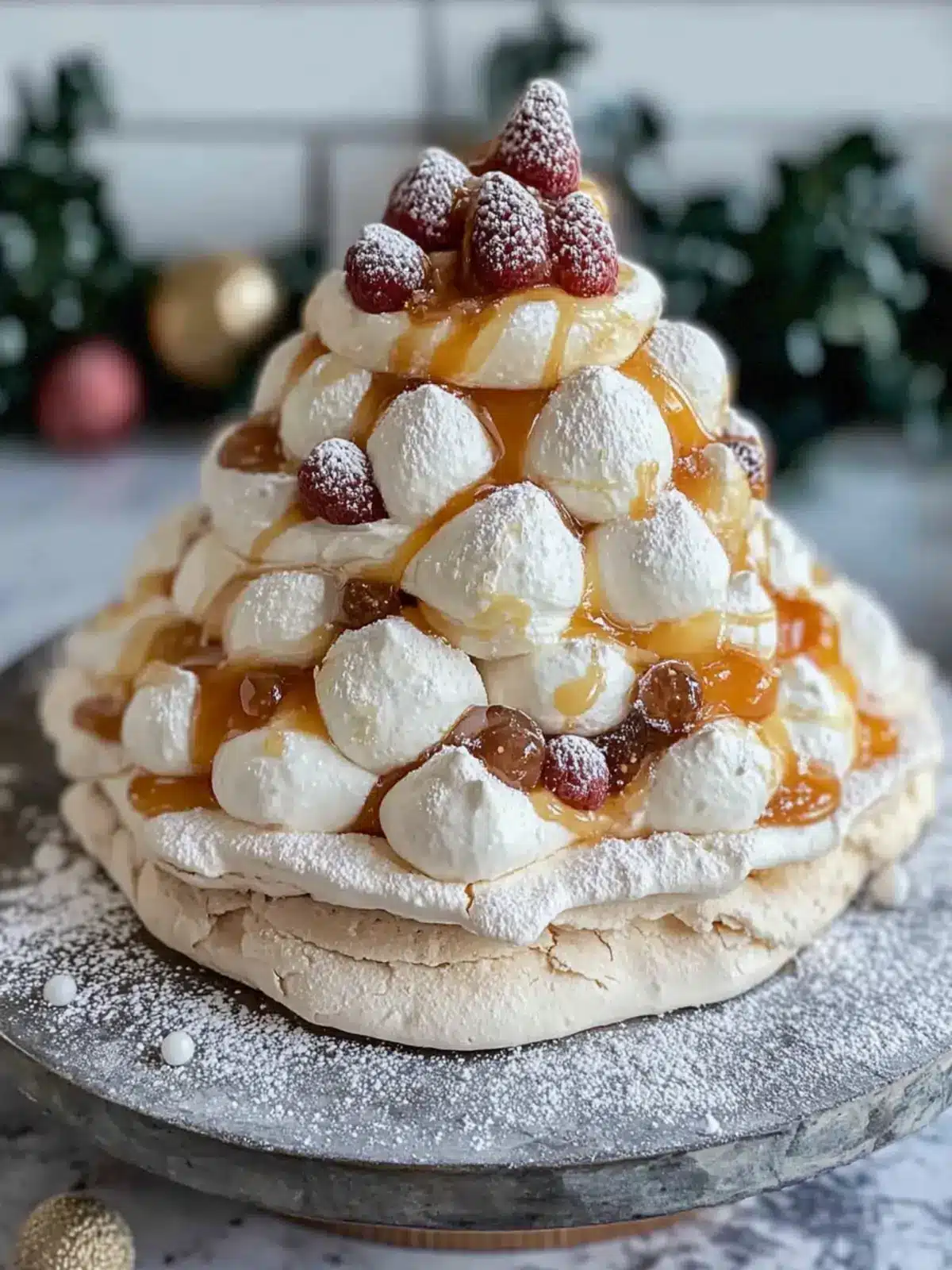 Decadent Salted Caramel Stacked Pavlova for Your Holiday Table 2 Salted Caramel Stacked Pavlova