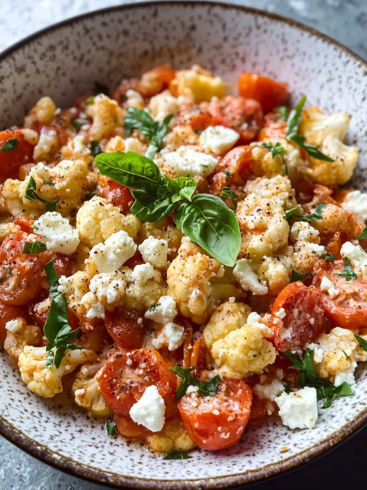 Delicious Greek Tomato and Feta Cauliflower Bake You ll Love 4 Greek Tomato and Feta Cauliflower