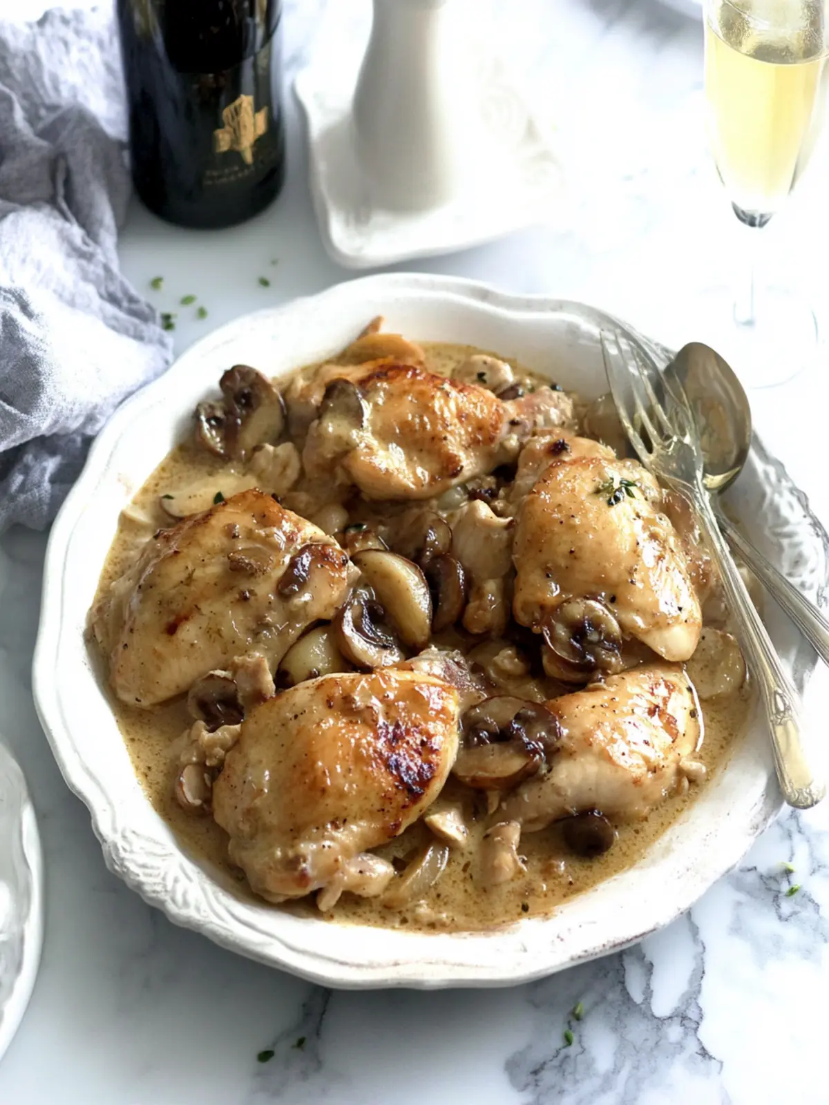 Chicken in Champagne Cream Sauce: A Luxurious Dinner Delight 3 Chicken in Champagne Cream Sauce
