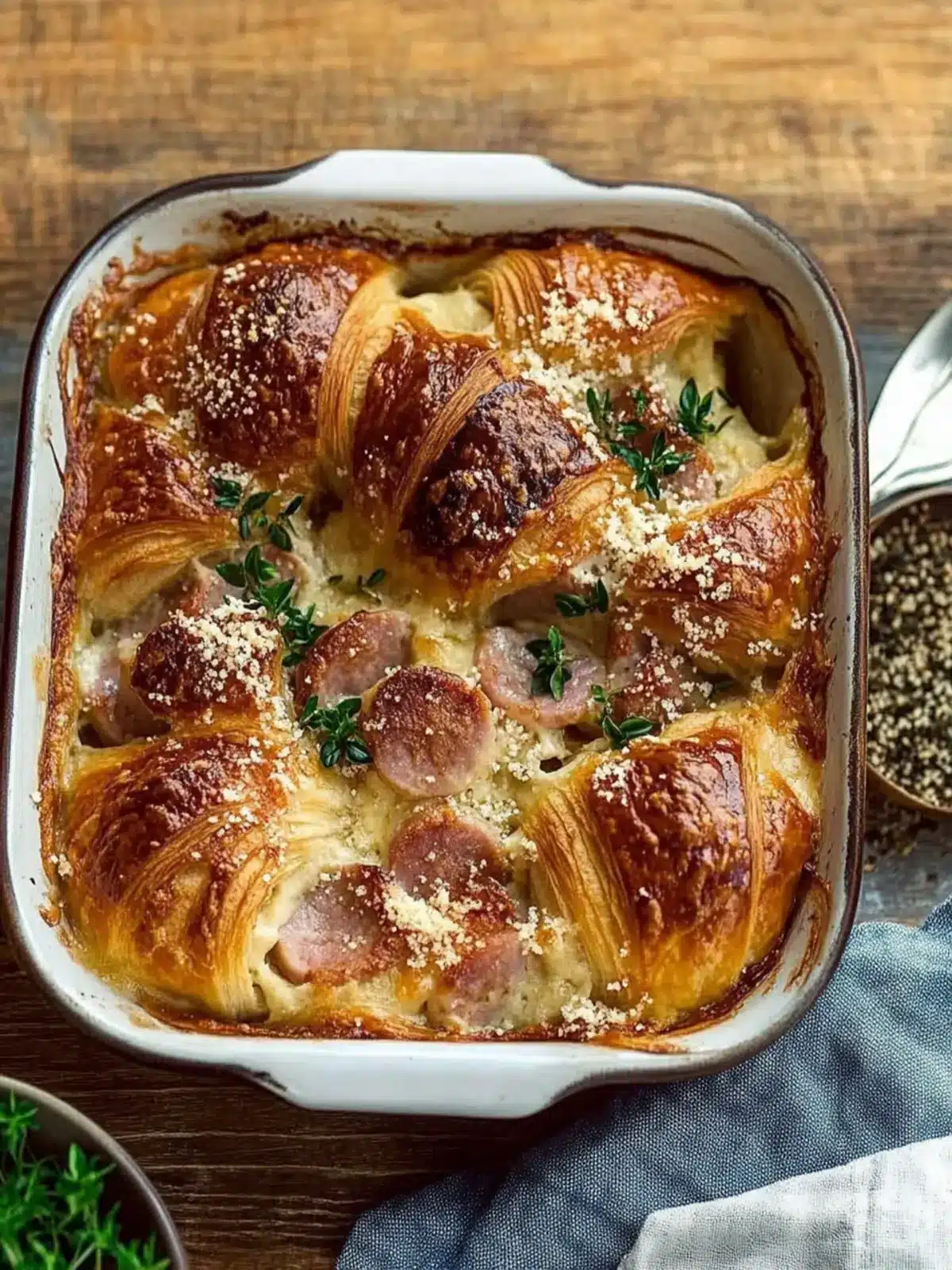 Irresistible Ham and Cheese Croissant Bake for Brunch Bliss 2 Ham and Cheese Croissant Bake