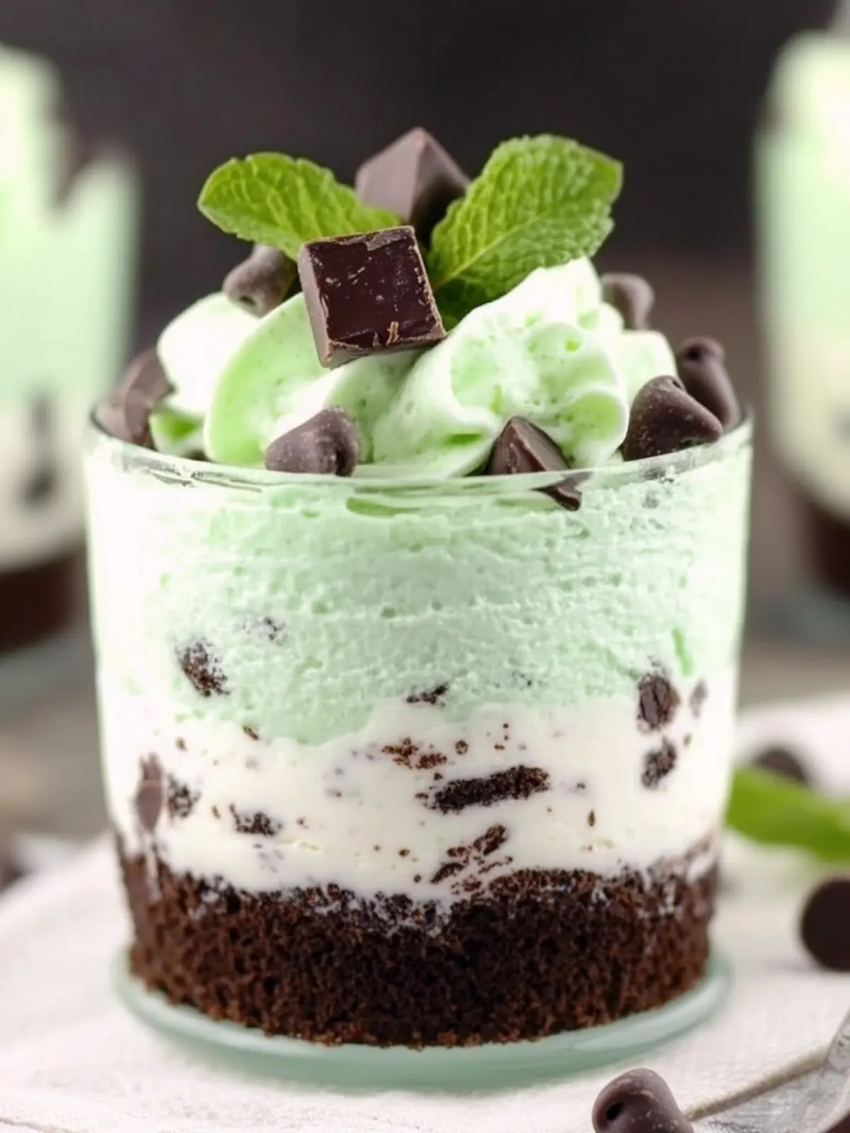 Mint Chocolate Chip No Bake Cheesecake Parfaits Bliss 4 Mint Chocolate Chip No Bake Cheesecake