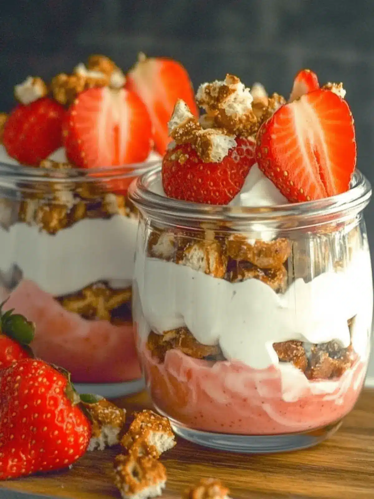 Strawberry Pretzel Salad Parfaits: Your New Favorite Summer Treat 3 Strawberry Pretzel Salad Parfaits