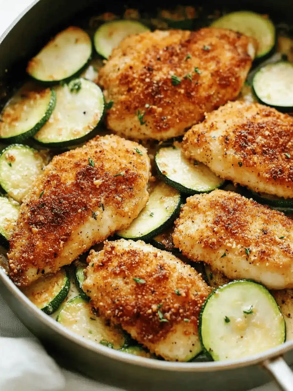 Crispy Parmesan Garlic Chicken With Zucchini That You'll Love 2 Crispy Parmesan Garlic Chicken With Zucchini