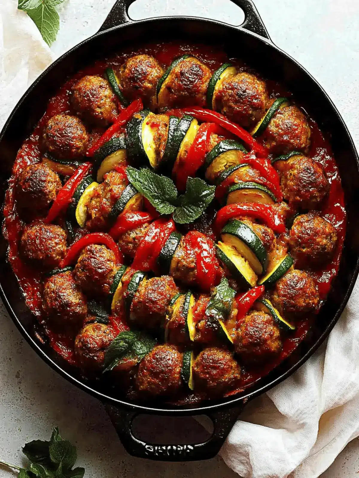 Spice Up Dinner with Moroccan Spiral Meatball Zucchini Bake 3 Moroccan Spiral Meatball Zucchini Bake