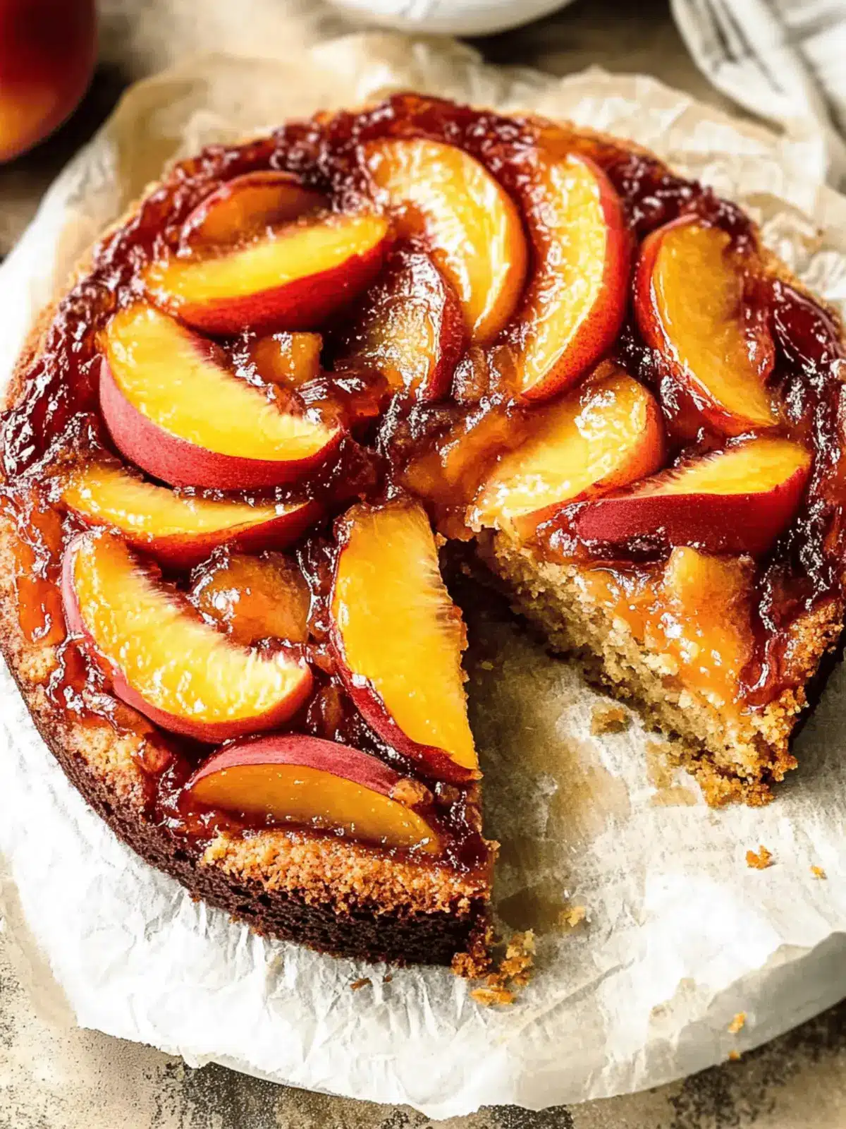 Bourbon Peach Upside Down Cake: A Sweet Summer Escape 2 Bourbon Peach Upside Down Cake: A Sweet Summer Escape