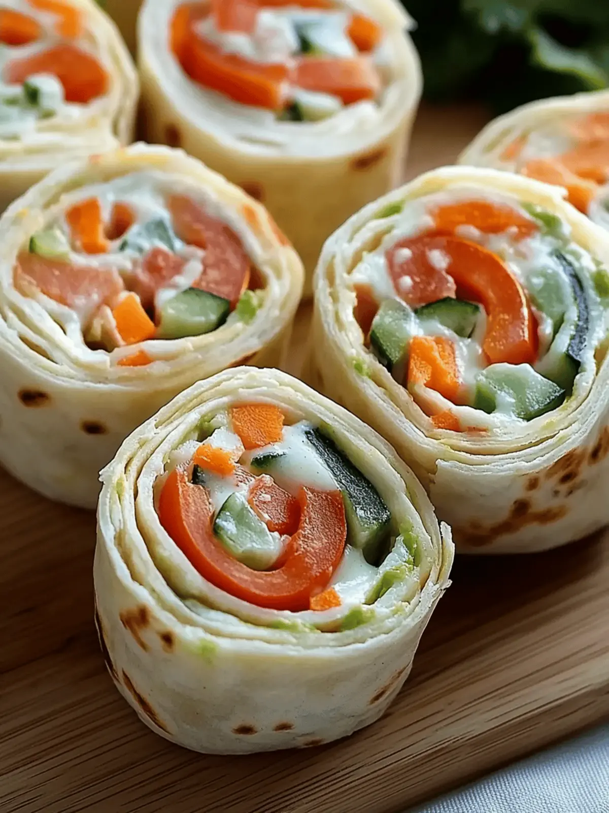 Fresh Vegetable Tortilla Roll Ups for a Colorful Lunch Delight 3 Fresh Vegetable Tortilla Roll Ups