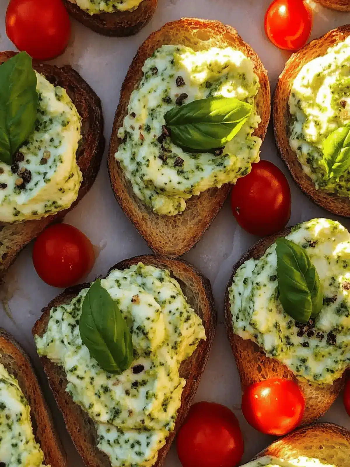 Whipped Pesto Ricotta Crostini for Irresistible Snacking 3 Whipped Pesto Ricotta Crostini