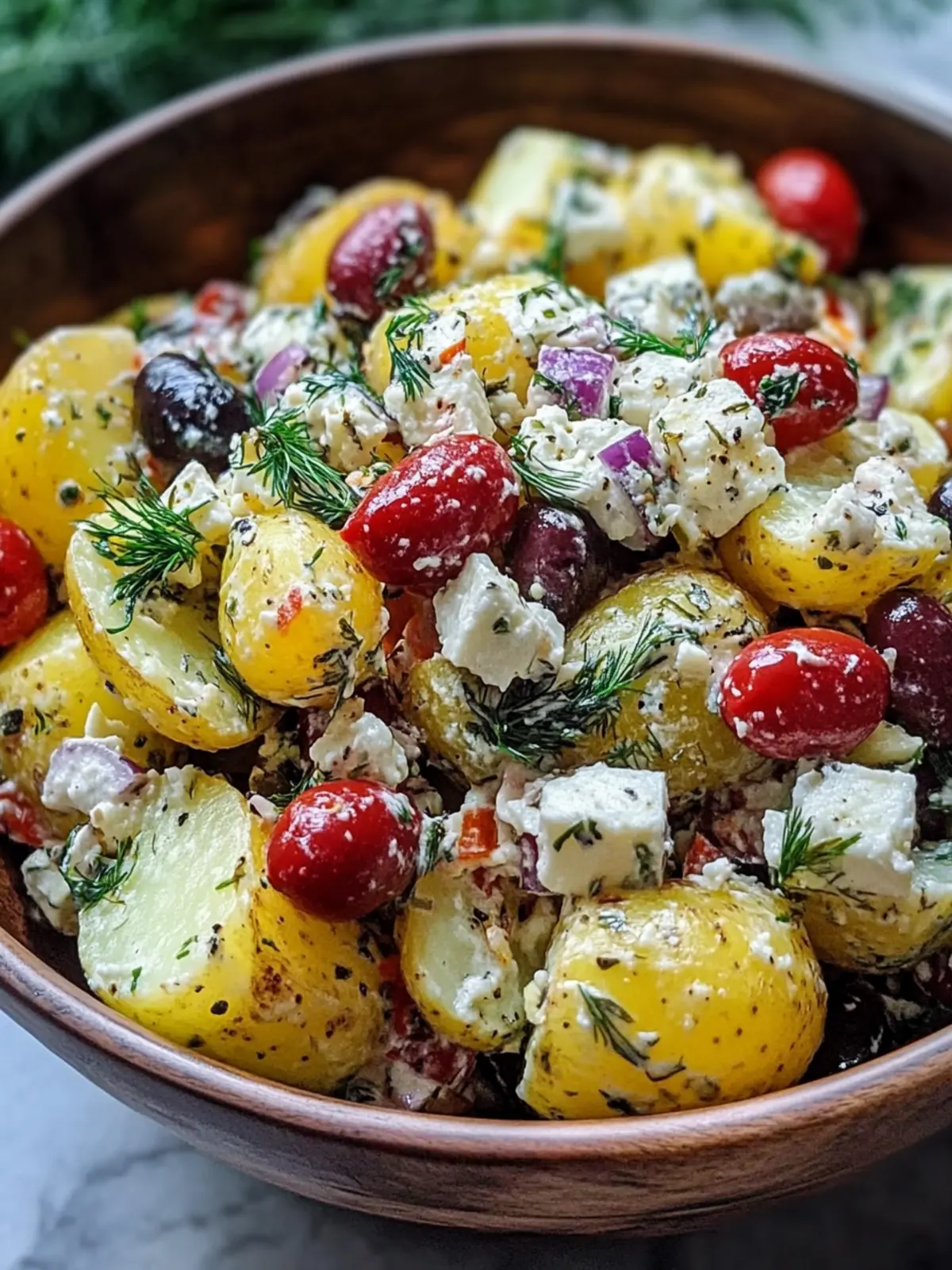 Delicious Greek Potato Salad with Olives and Feta Bliss 4 Greek Potato Salad