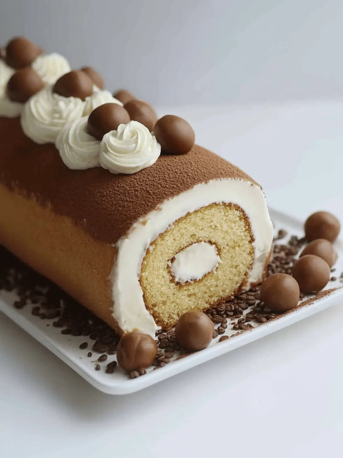 Fluffy Coffee Cake Roll with Kahl ºa Whipped Cream Delight 4 Coffee Cake Roll With Stabilized Kahl ºa Whipped Cream