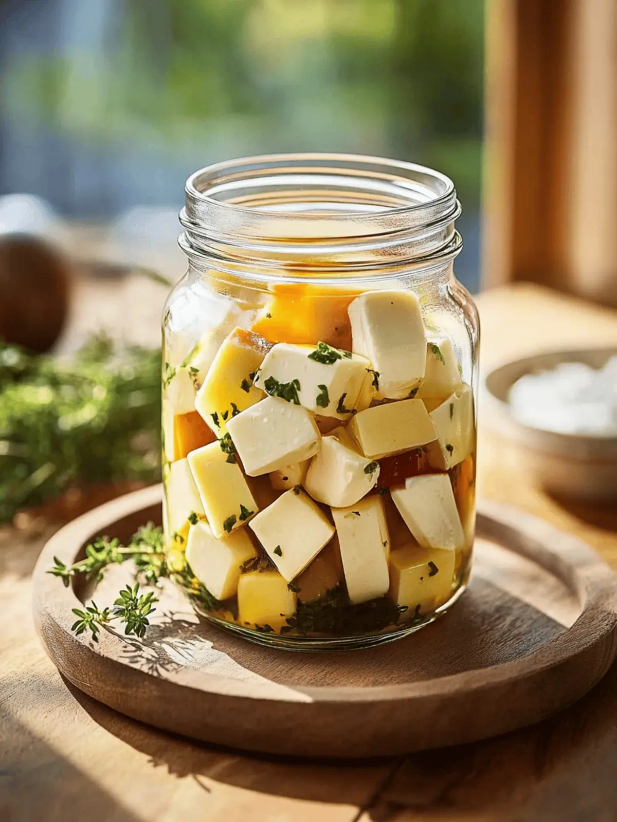 Marinated Cheese in Mason Jar: A Flavor Explosion Awaits 2 Marinated Cheese In Mason Jar