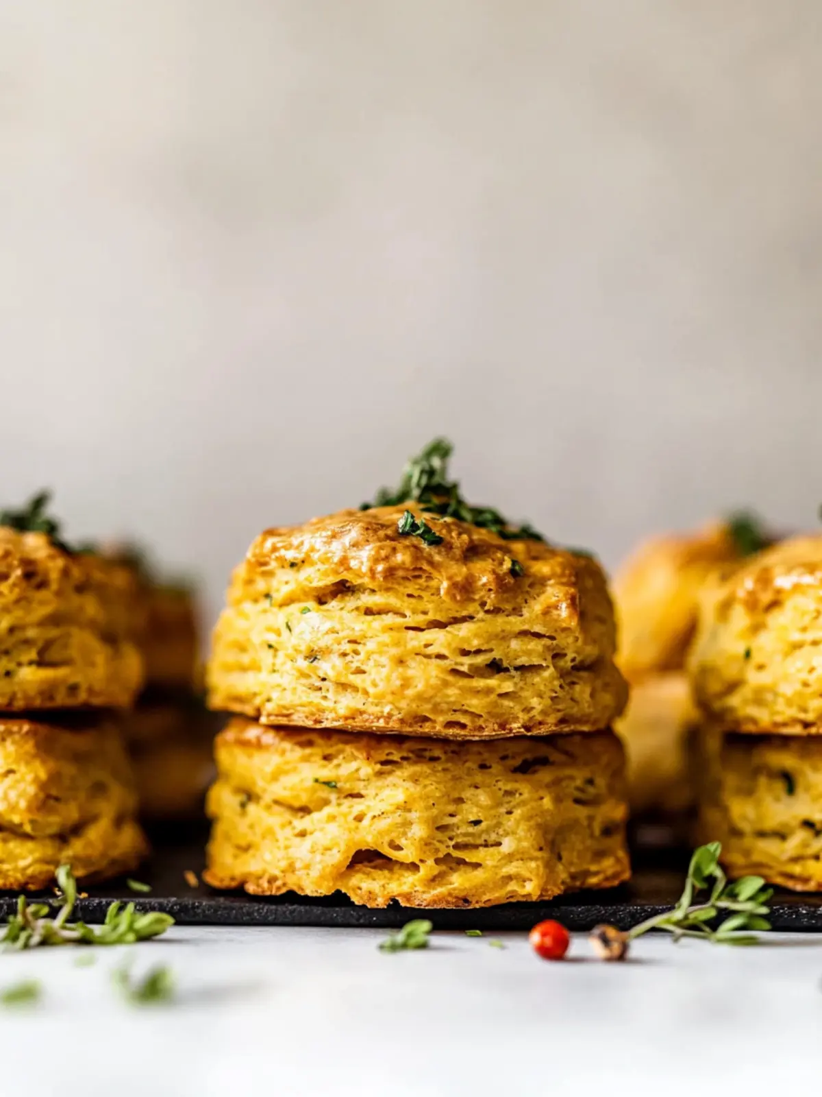 Extra Flaky Pumpkin Biscuits with Garlic Herb Butter Delight 4 Extra Flaky Pumpkin Biscuits with Garlic Herb Butter