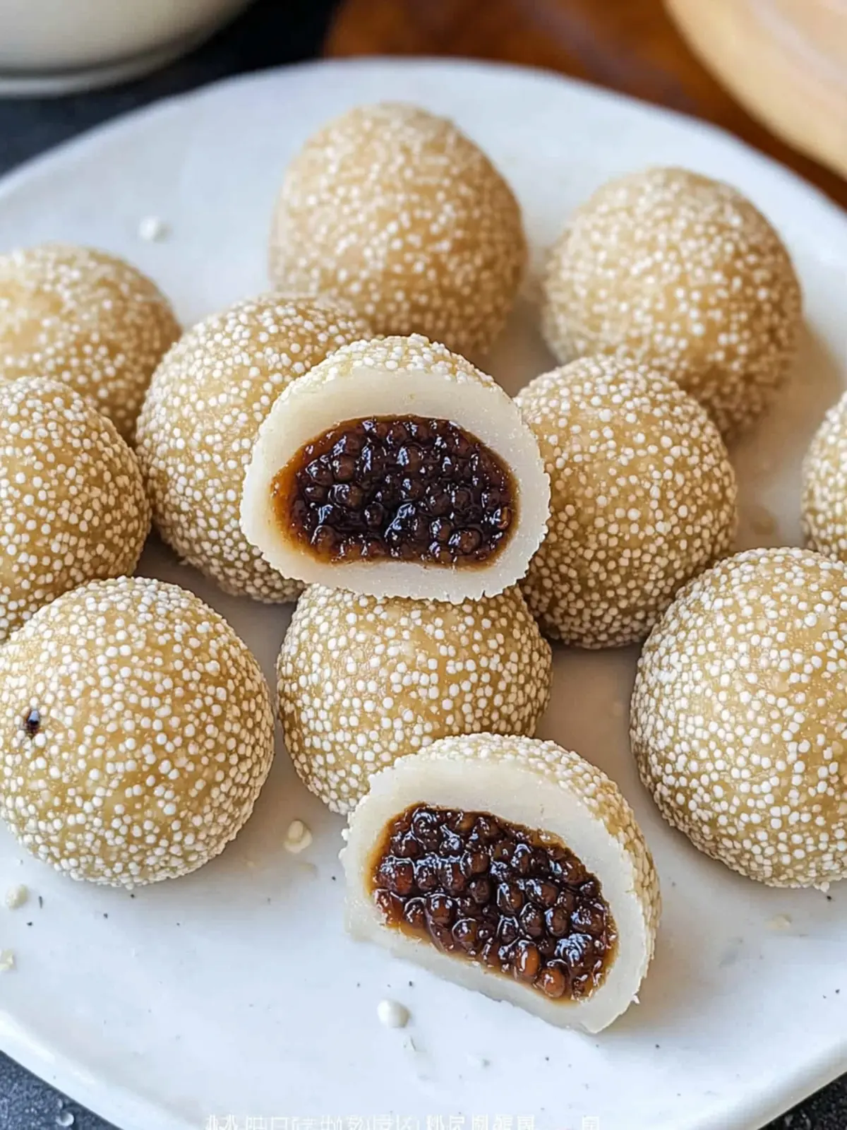 Delicious Sesame Balls with Red Bean Paste Filling Recipe 4 Red Bean Paste Filling