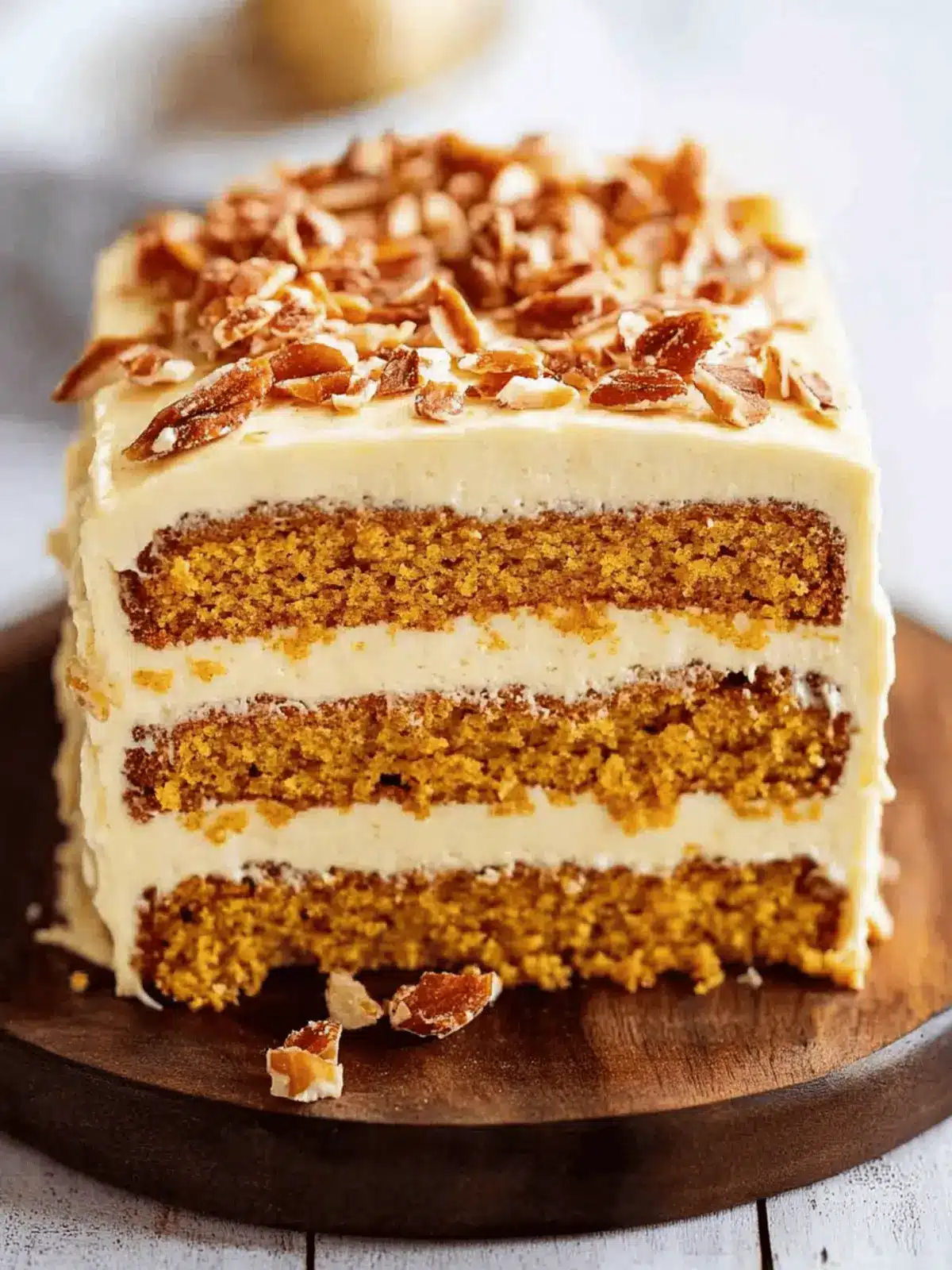 Delicious Pumpkin Layer Cake with Creamy Pecan Frosting 4 Pumpkin Layer Cake
