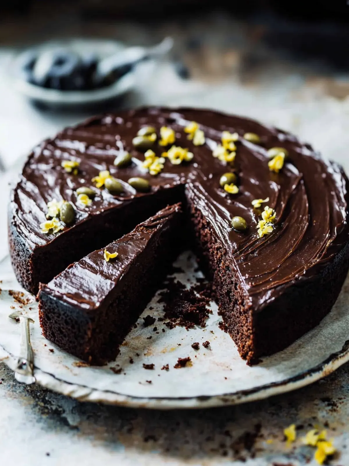 Indulge in Moist Chocolate Olive Oil Cake Bliss 2 Chocolate Olive Oil Cake