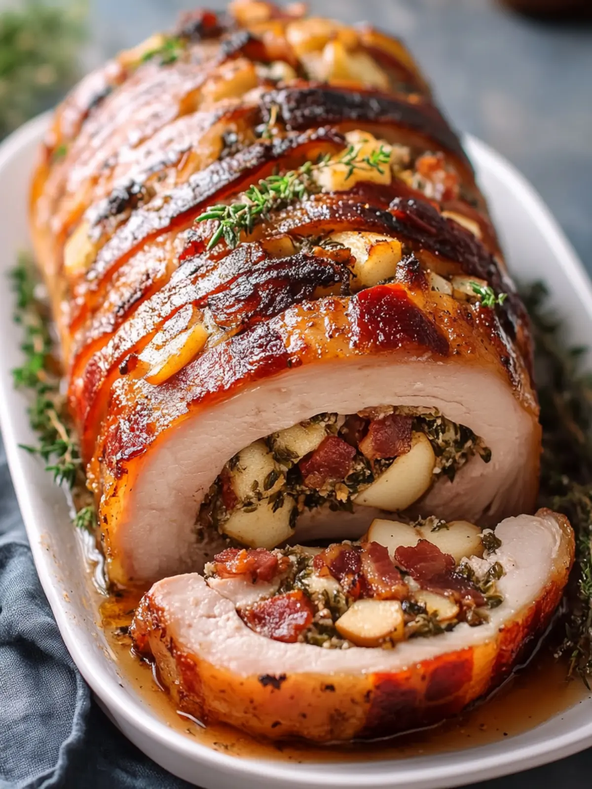 Apple & Bacon Stuffed Pork Loin Roll: A Show-Stopping Delight 3 Apple & Bacon Stuffed Pork Loin Roll