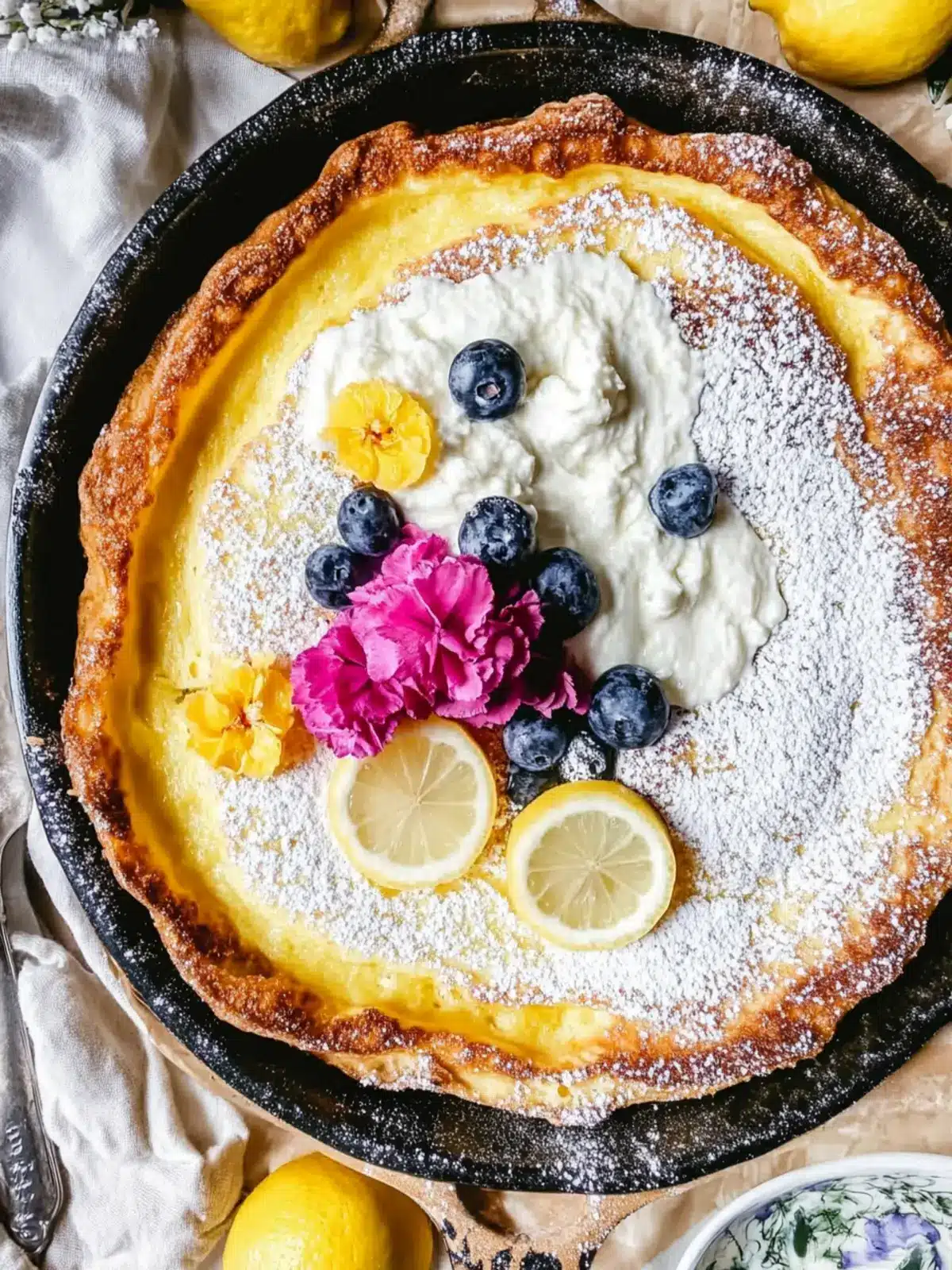 Lemony Dutch Baby Pancake with Lemon Curd: A Bright Delight 4 Lemony Dutch Baby Pancake with Lemon Curd