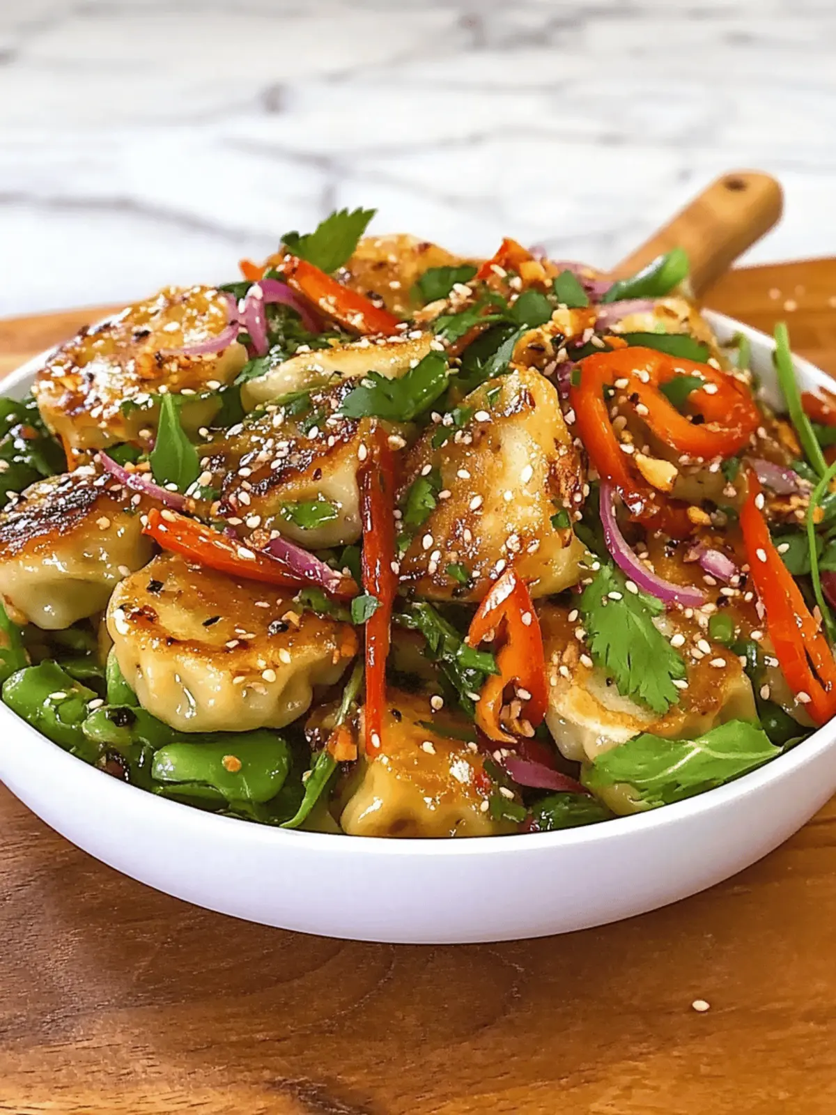 Crispy Dumpling Salad: A Zesty Twist on Vegan Freshness 2 Crispy Dumpling Salad