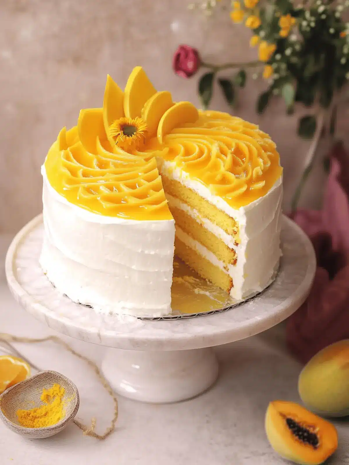 Delightful Mango Cream Chiffon Cake for Tropical Bliss 3 Mango Cream Chiffon Cake