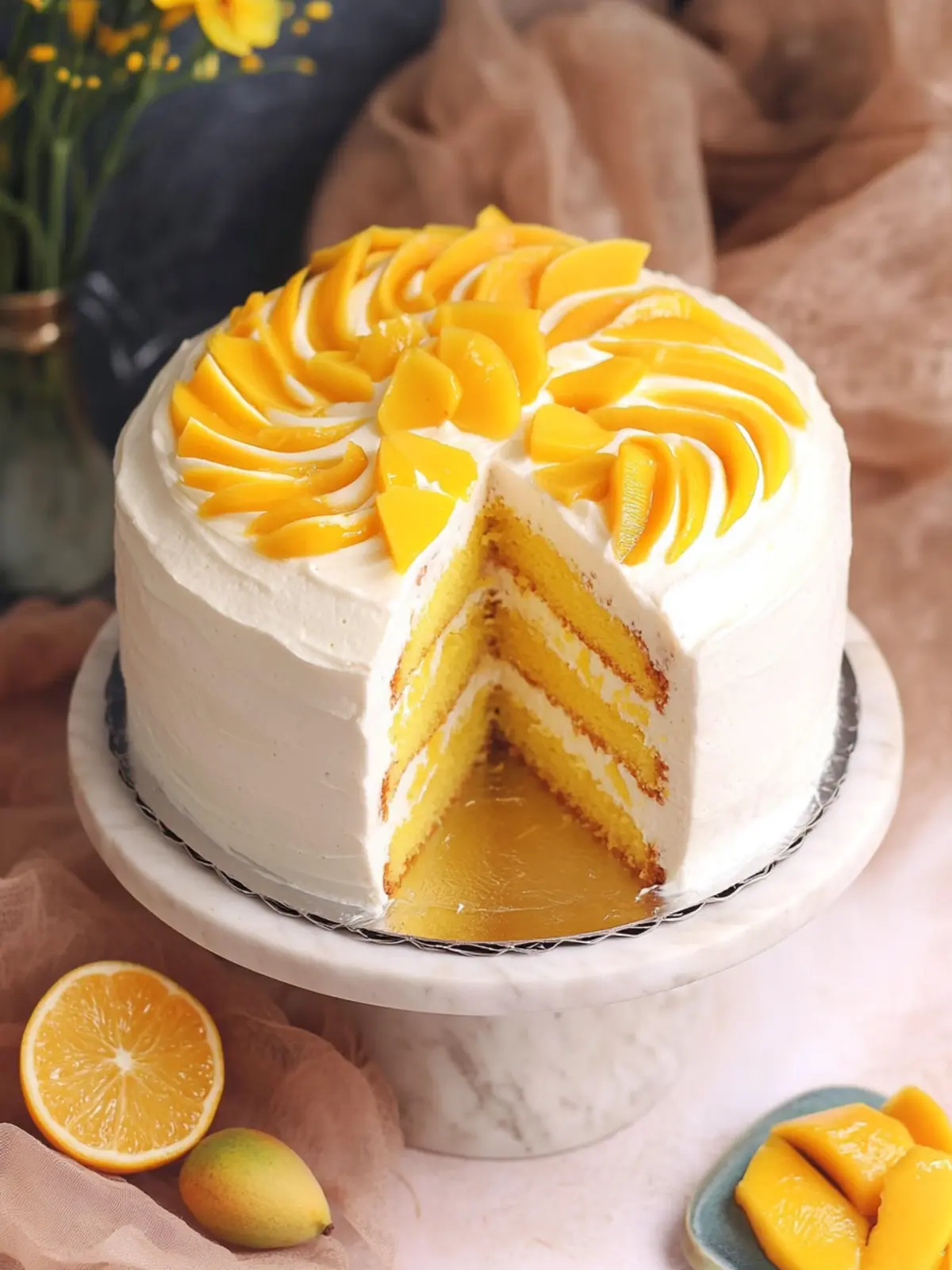 Mango Cream Chiffon Cake: Your New Favorite Summer Dessert 2 Mango Cream Chiffon Cake