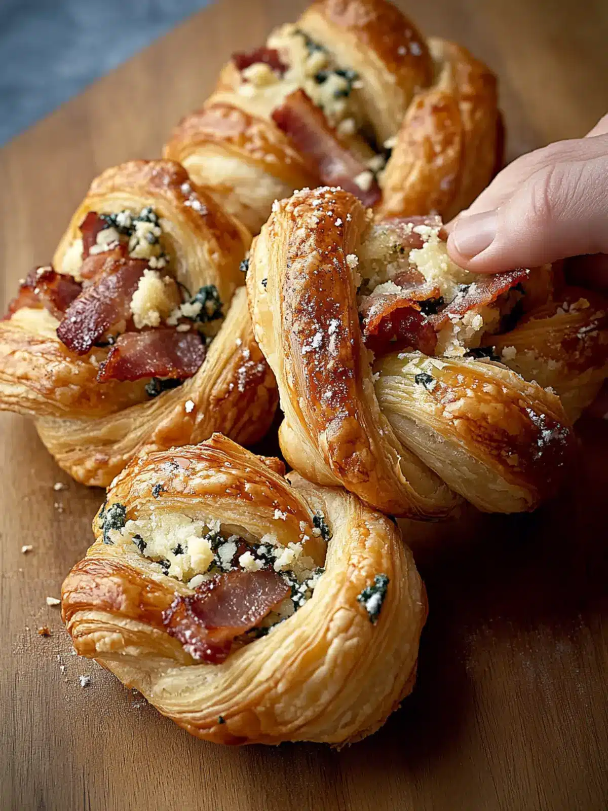 Bacon and Cheese Puff Pastry Twists: The Ultimate Snack Delight 3 Bacon and Cheese Puff Pastry Twists