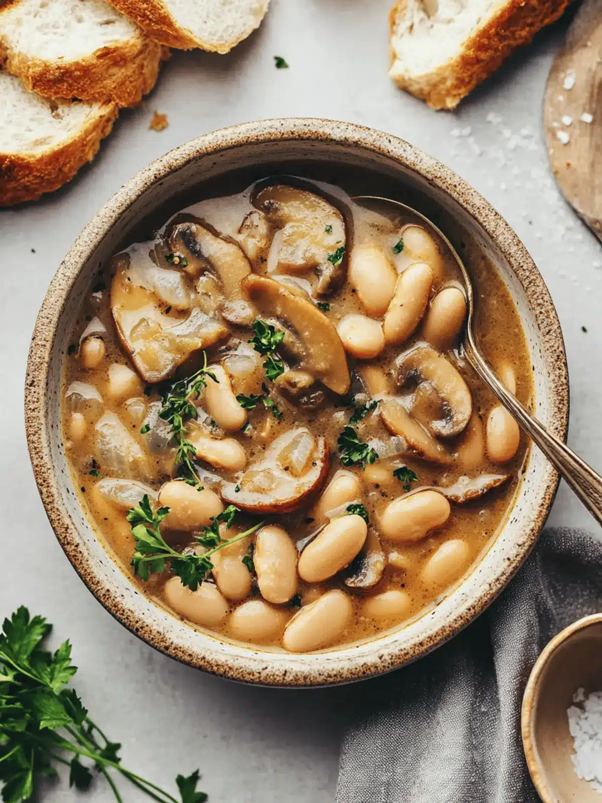 Comforting Cozy White Bean Mushroom Stew for Chilly Nights 4 Cozy White Bean Mushroom Stew