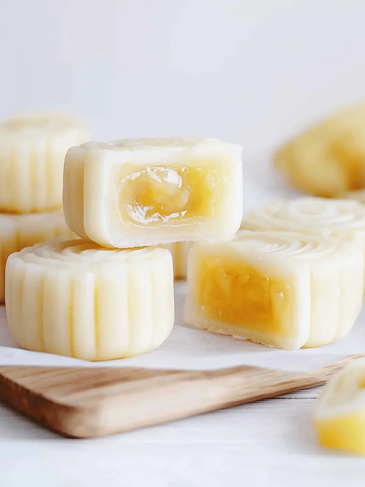 Lemon Snow Skin Mooncakes with Irresistible Curd Lava Filling 2 Lemon Snow Skin Mooncakes with Lemon Curd Lava Filling