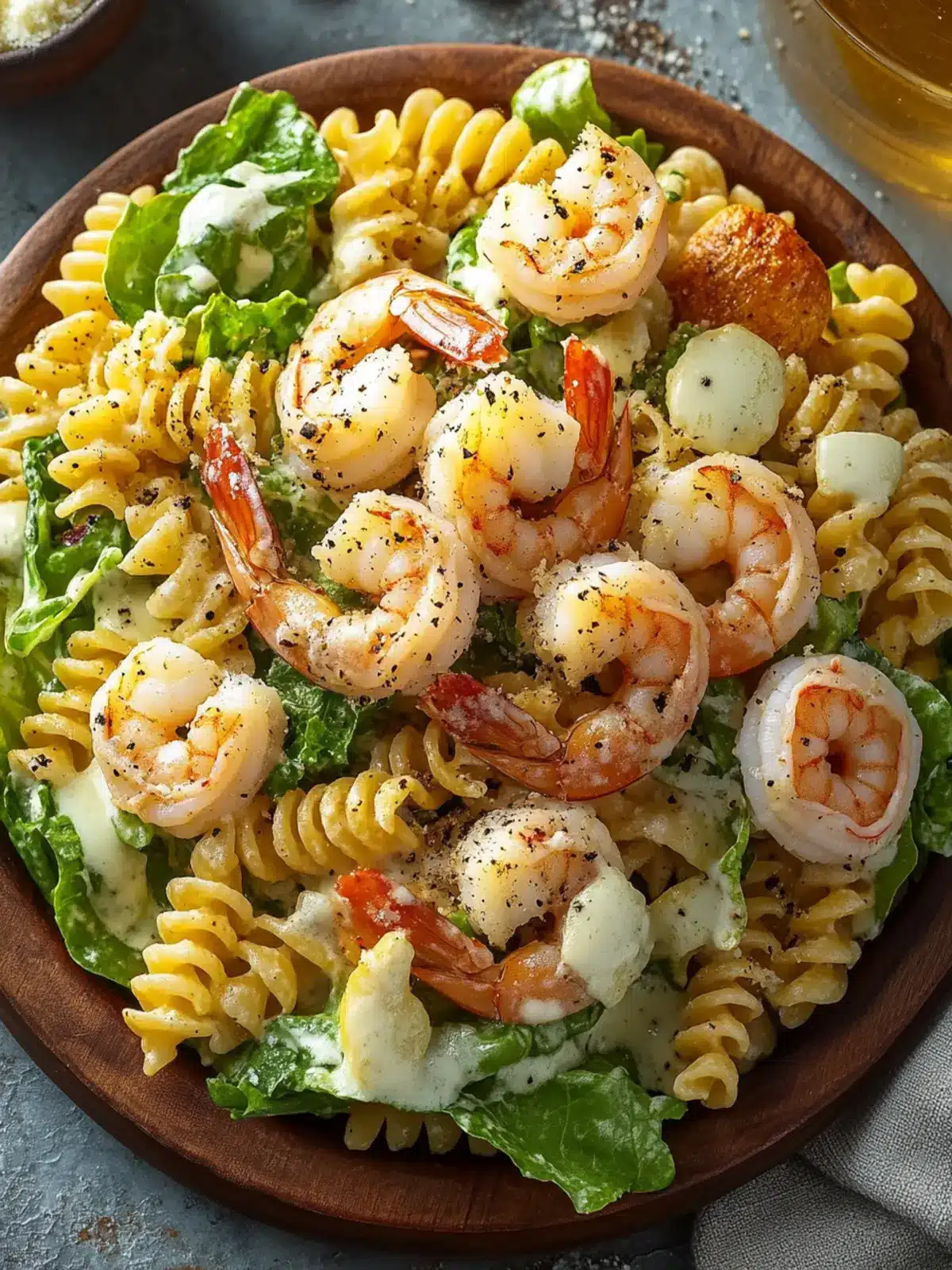 Shrimp Caesar Pasta Salad: Light, Flavorful, and So Easy to Make 2 Shrimp Caesar Pasta Salad