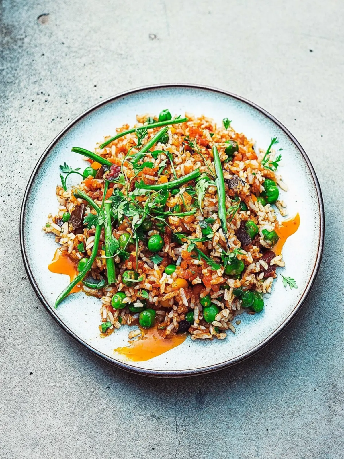 Chewy Harissa Rice with Green Beans and Sultanas Delight 2 Chewy Harissa Rice