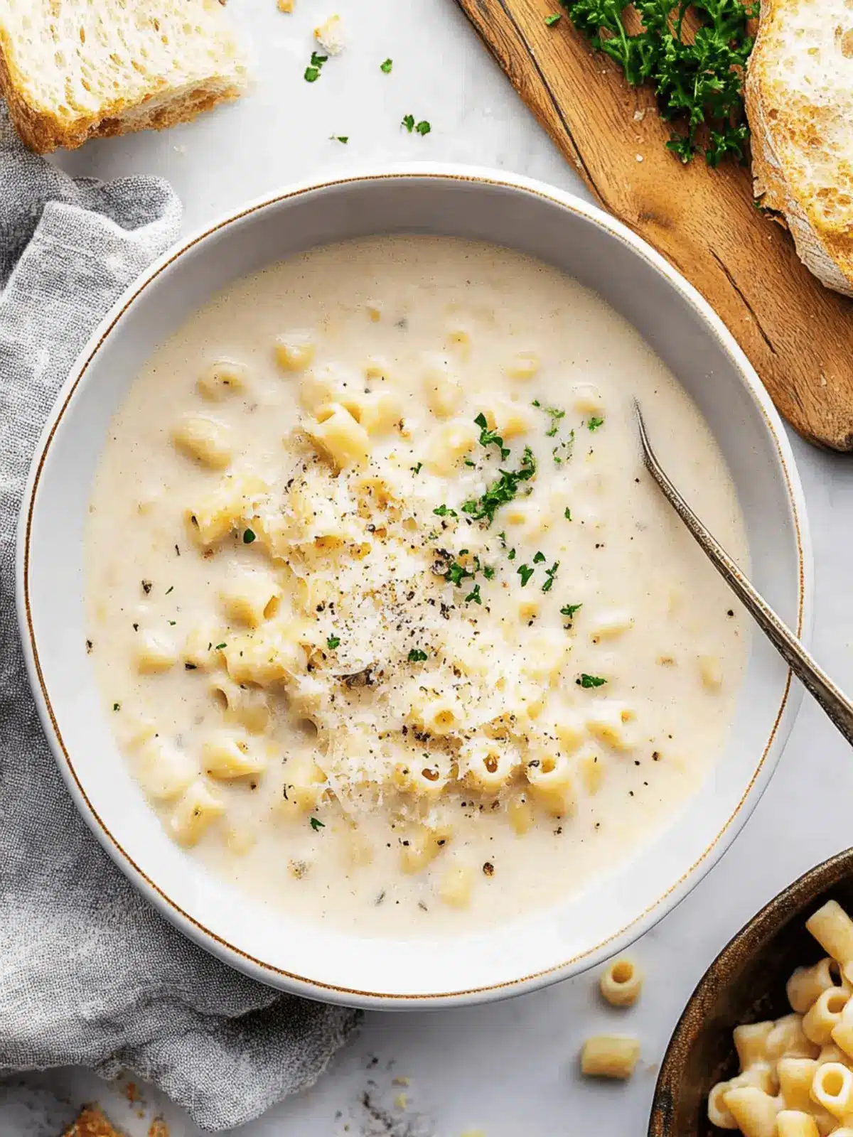 Creamy Garlic Parmesan Pasta Soup: Cozy Comfort in a Bowl 3 Creamy Garlic Parmesan Pasta Soup