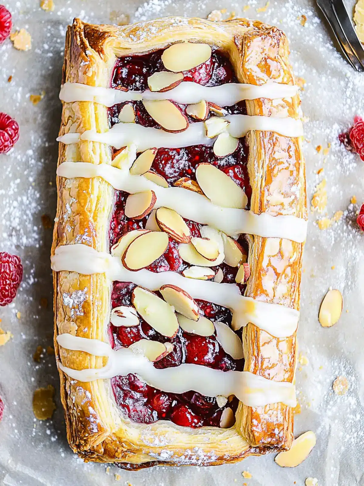Mouthwatering Raspberry Almond Puff Pastry Danish Delight 3 Raspberry Almond Puff Pastry Danish