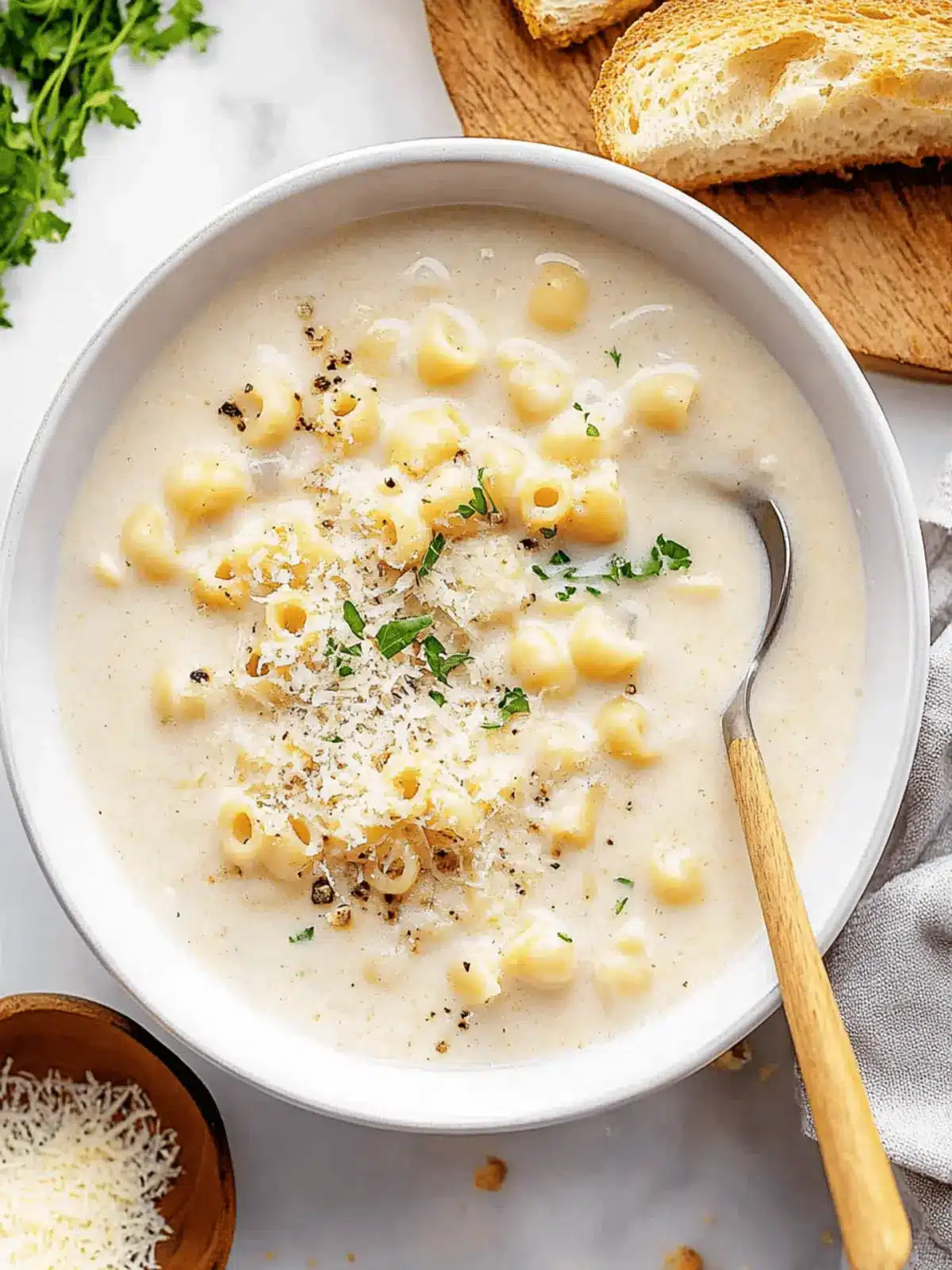 Creamy Garlic Parmesan Pasta Soup: Cozy Comfort in a Bowl 4 Creamy Garlic Parmesan Pasta Soup