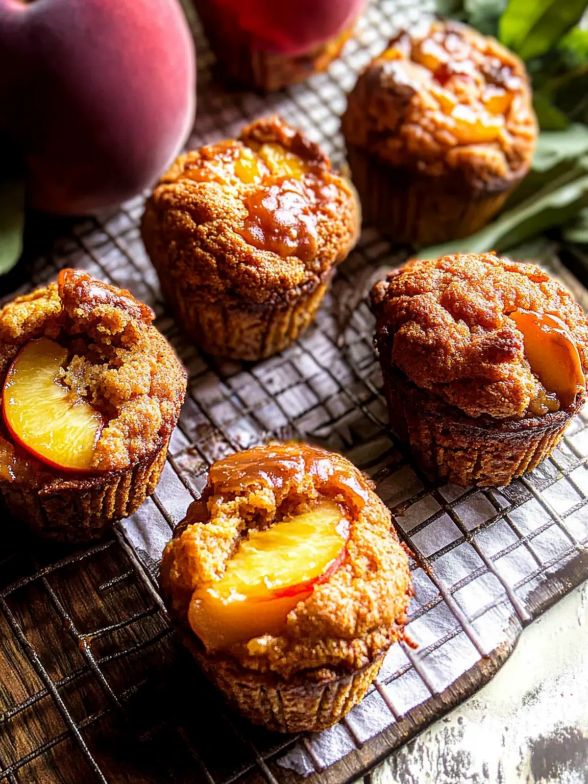 Jumbo Caramel Peach Cobbler Muffins that Wow Every Bite 4 Jumbo Caramel Peach Cobbler Muffins