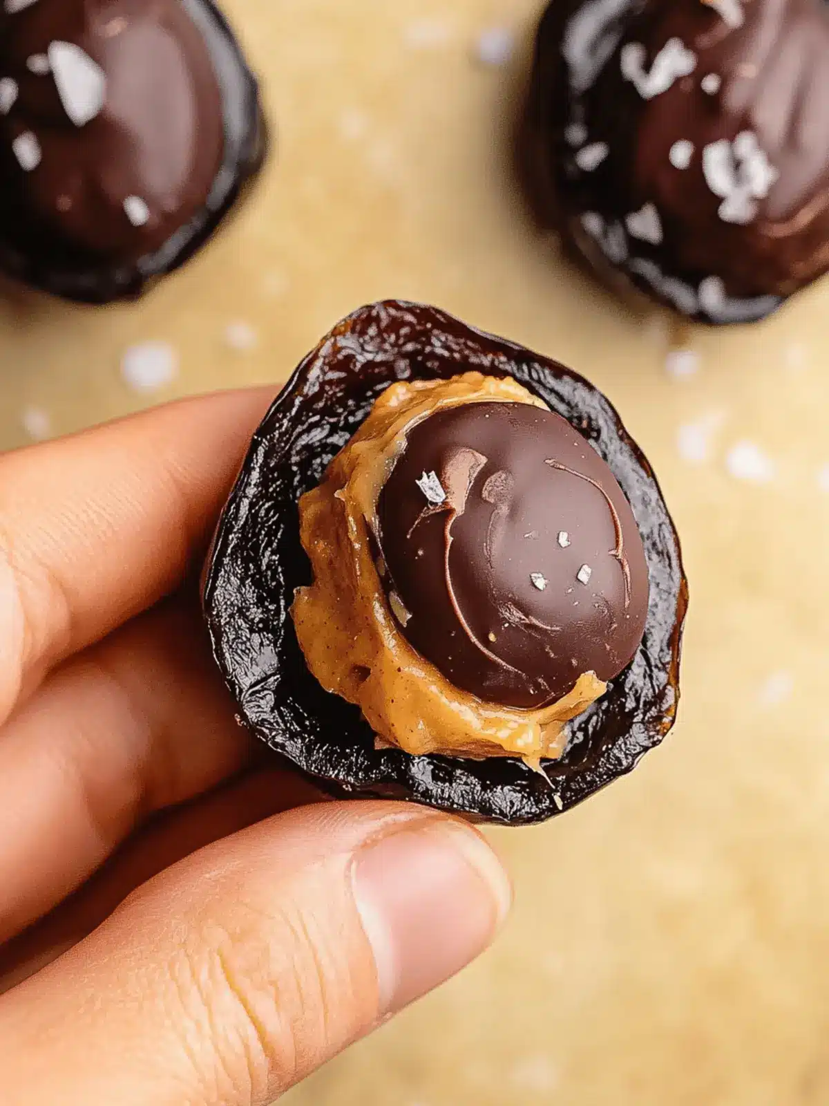Irresistible Smashed Dates with Peanut Butter and Chocolate Delight 2 Smashed Dates with Peanut Butter and Chocolate