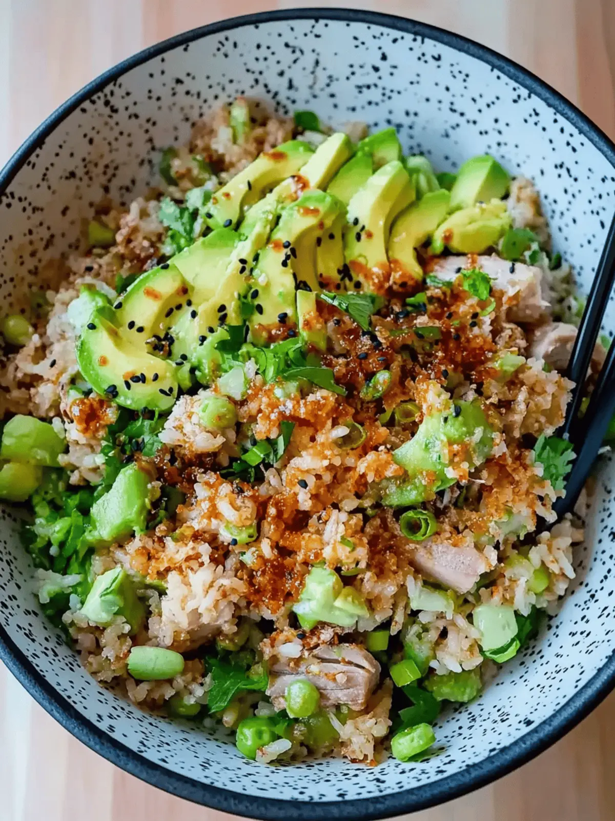 Tuna Avocado Crispy Rice Salad for Fresh Family Favorites 2 Tuna Avocado Crispy Rice Salad